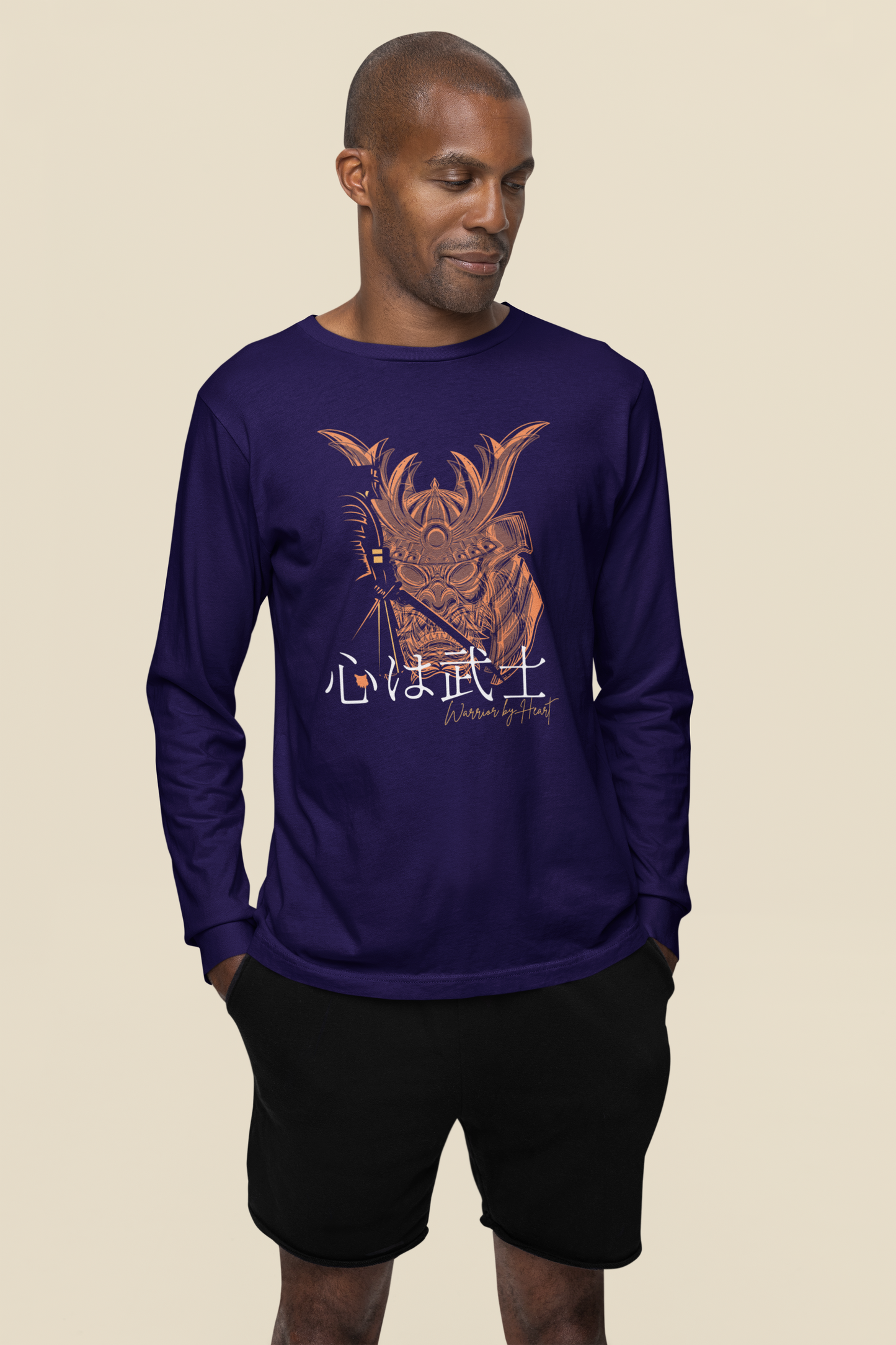 心は武士 Warrior by Heart Long Sleeve T-shirt