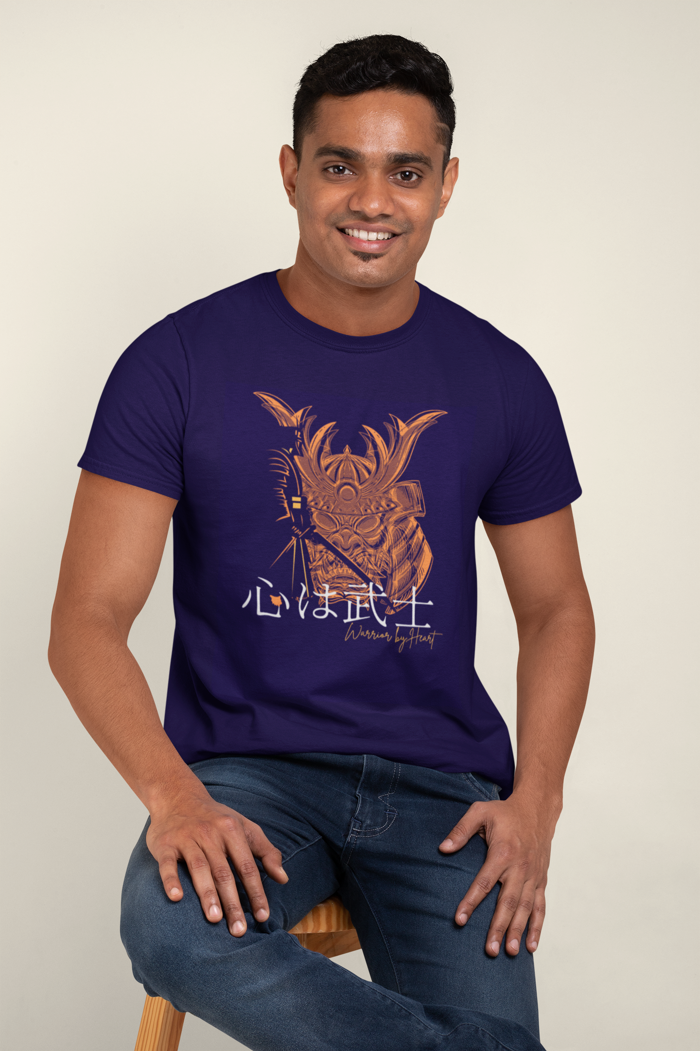 心は武士 Warrior by Heart Slim Fit T-shirt