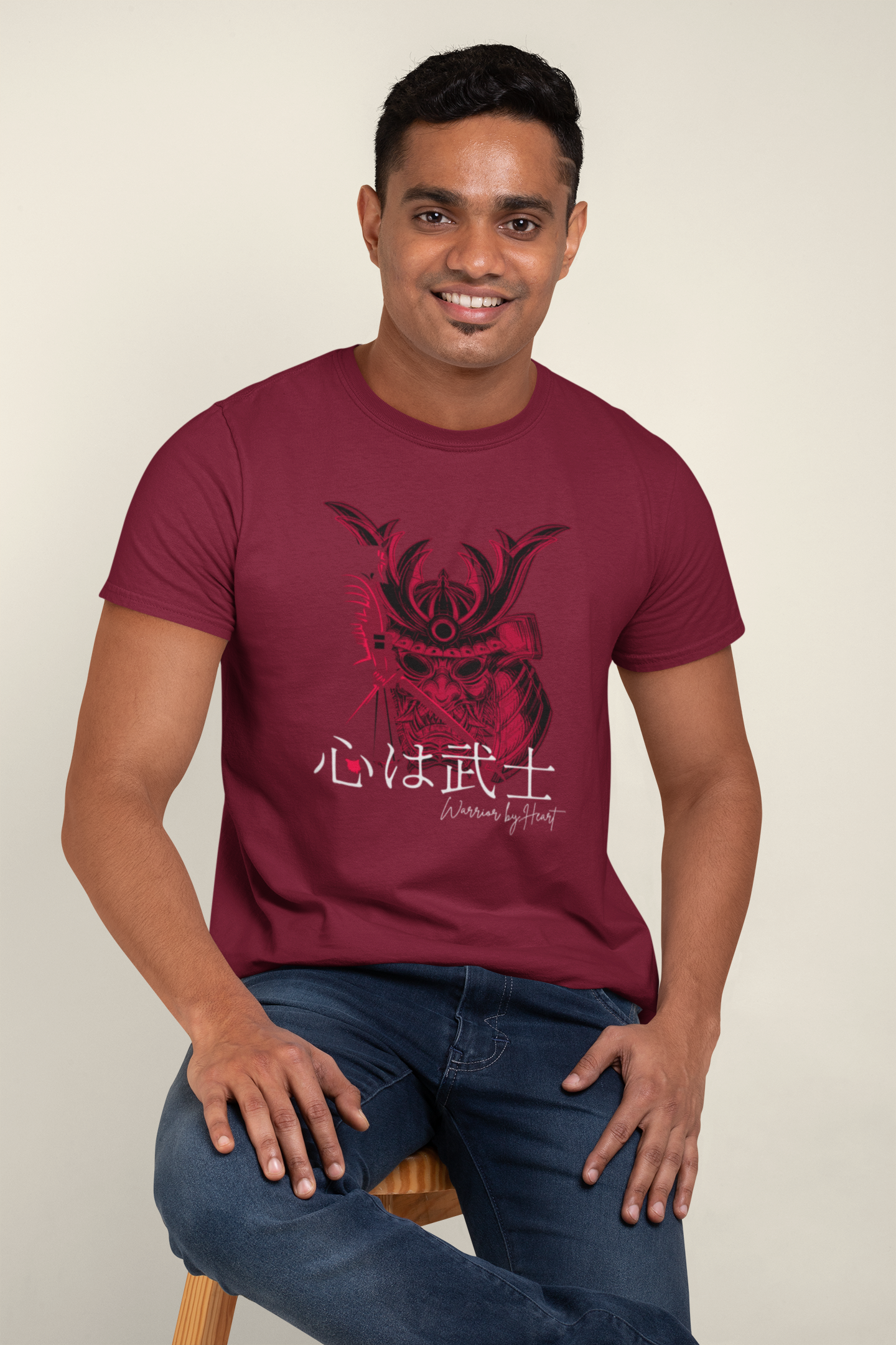 心は武士 Warrior by Heart Slim Fit T-shirt