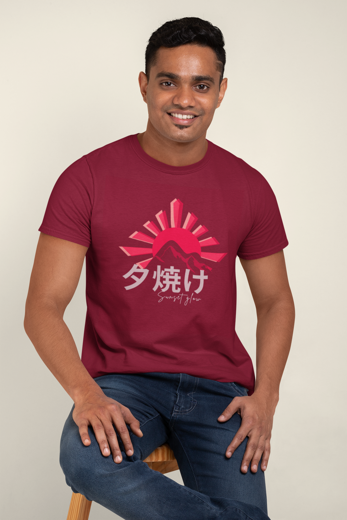 夕焼け Sunset Glow Slim Fit T-shirt