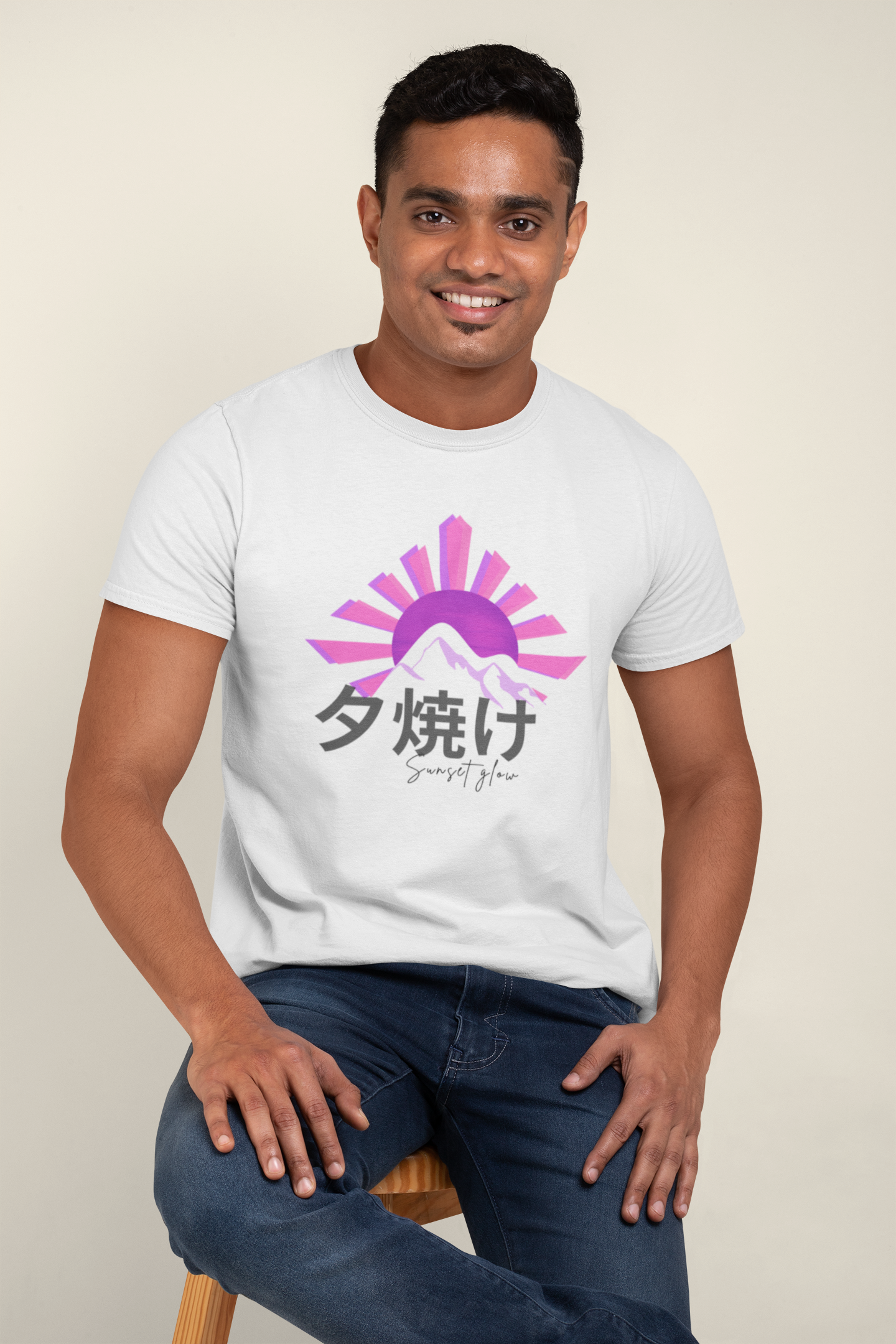 夕焼け Sunset Glow Slim Fit T-shirt