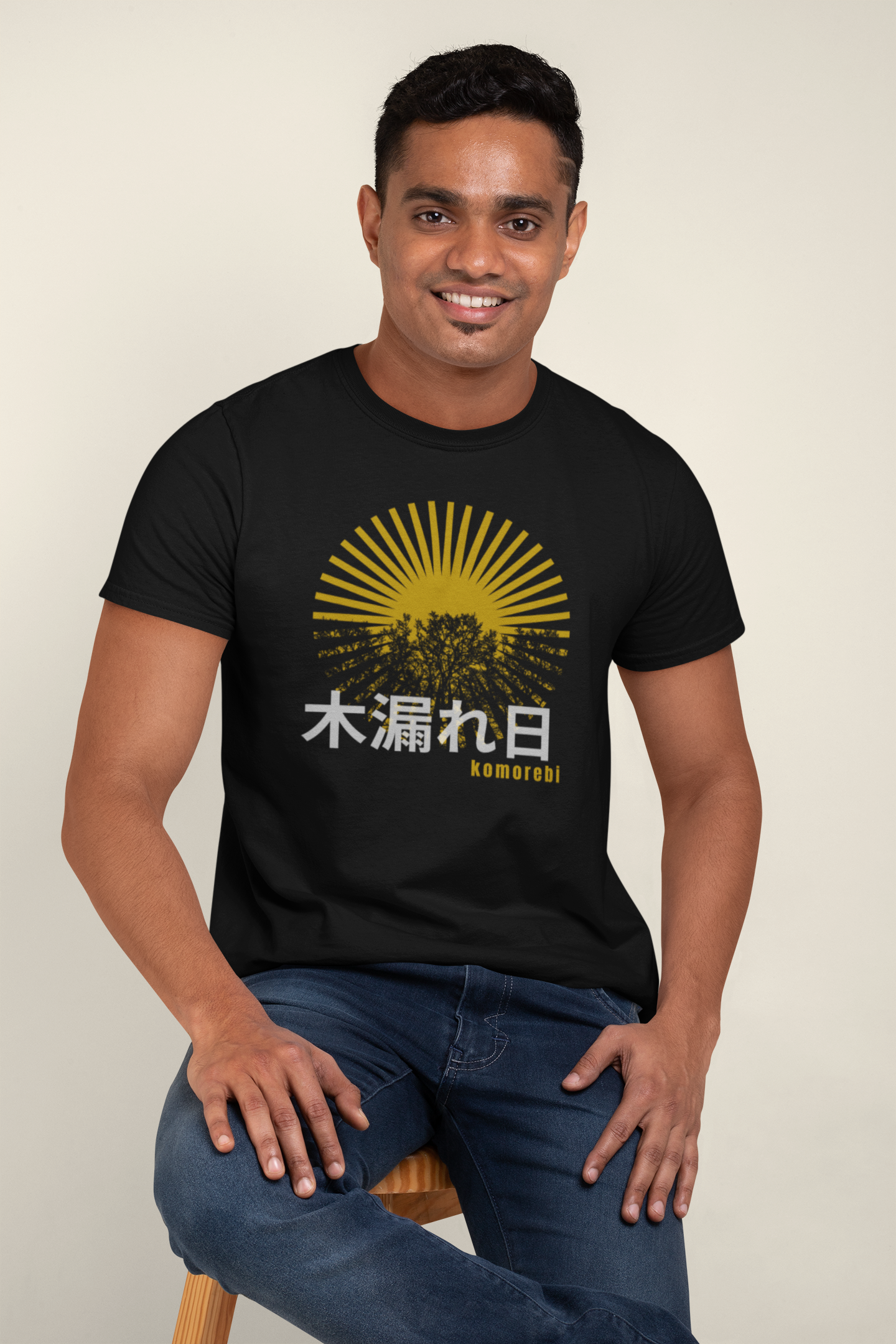 木漏れ日 Sunlight Filtering through Trees Slim Fit T-shirt