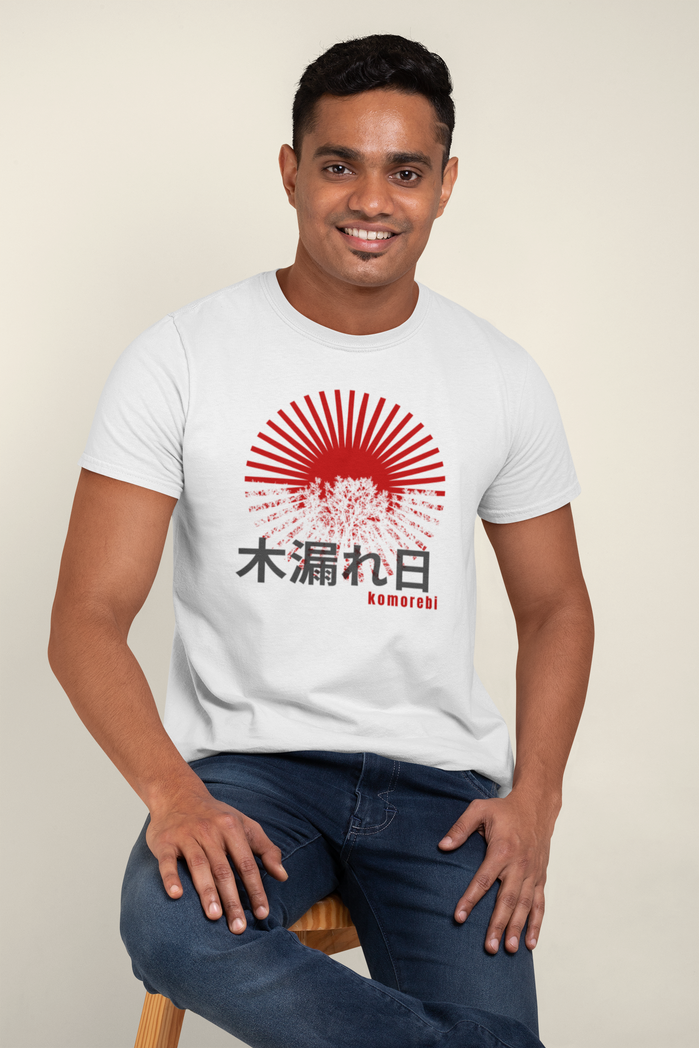 木漏れ日 Sunlight Filtering through Trees Slim Fit T-shirt