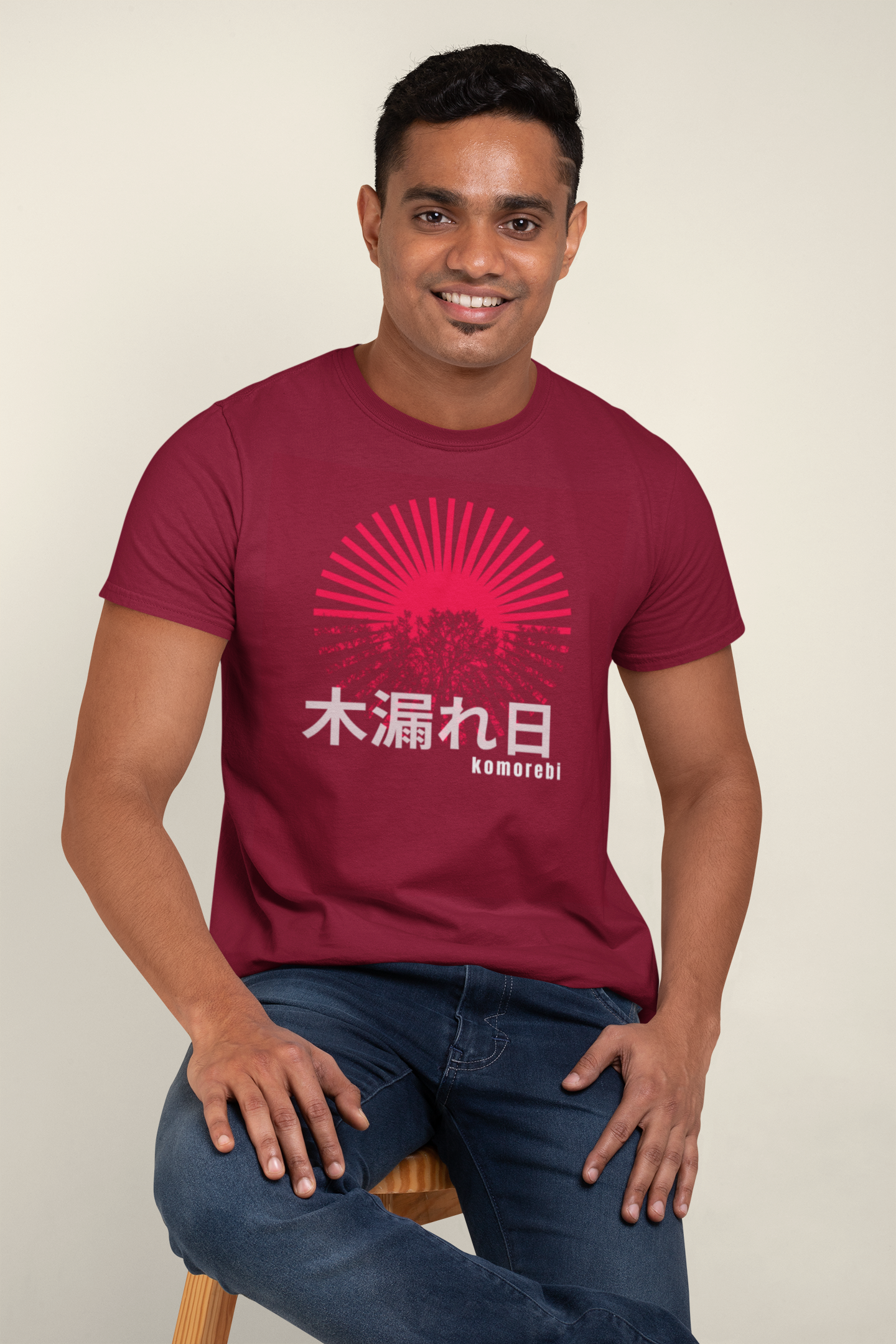 木漏れ日 Sunlight Filtering through Trees Slim Fit T-shirt