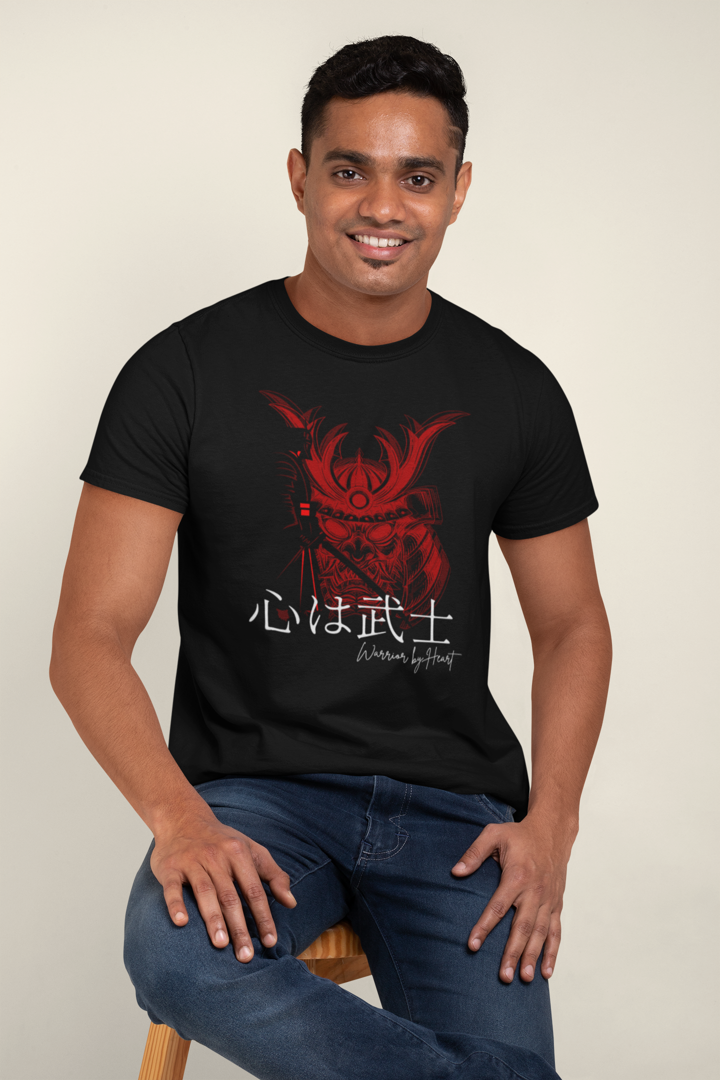 心は武士 Warrior by Heart Slim Fit T-shirt