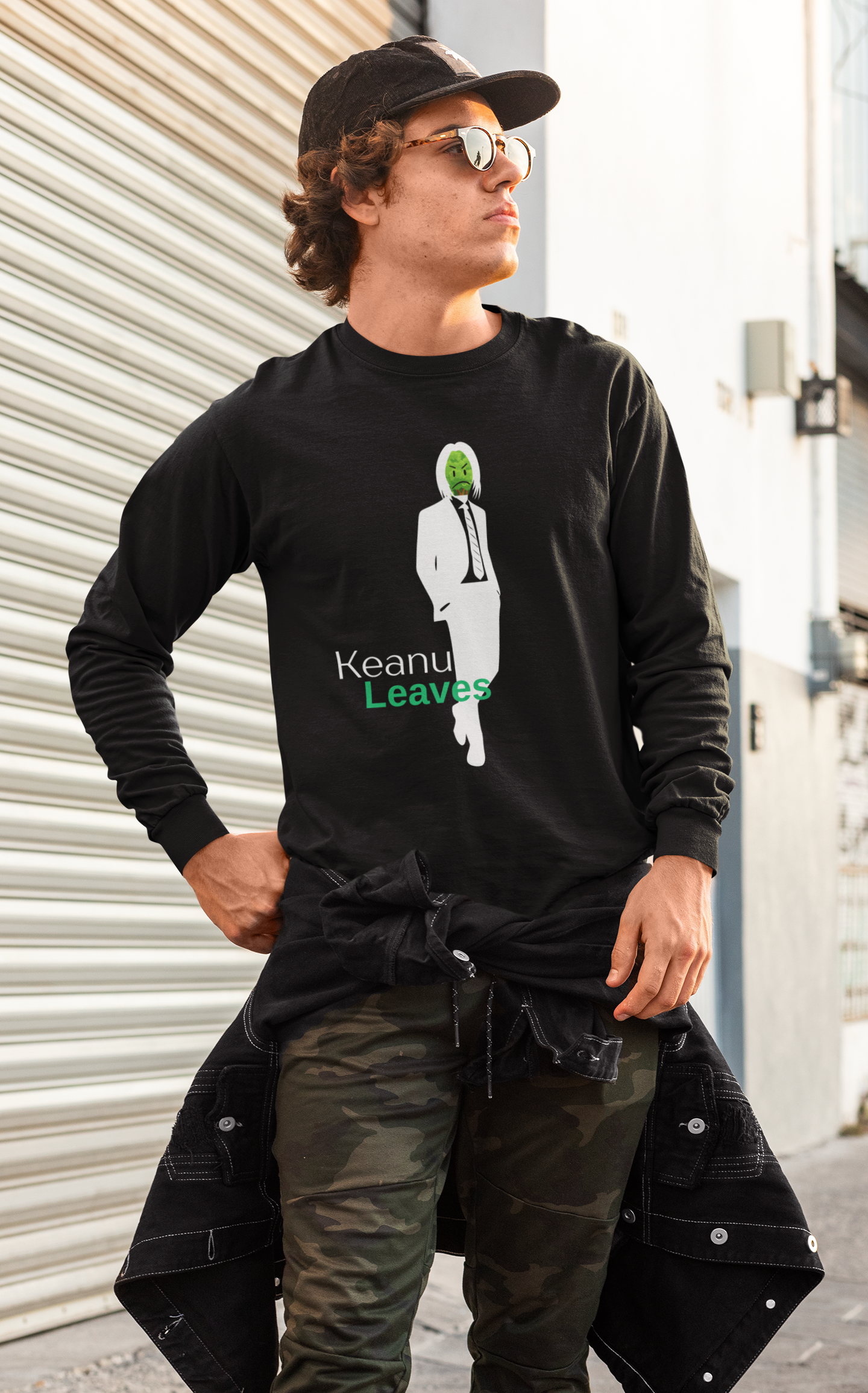 Keanu Leaves Long Sleeve T-shirt