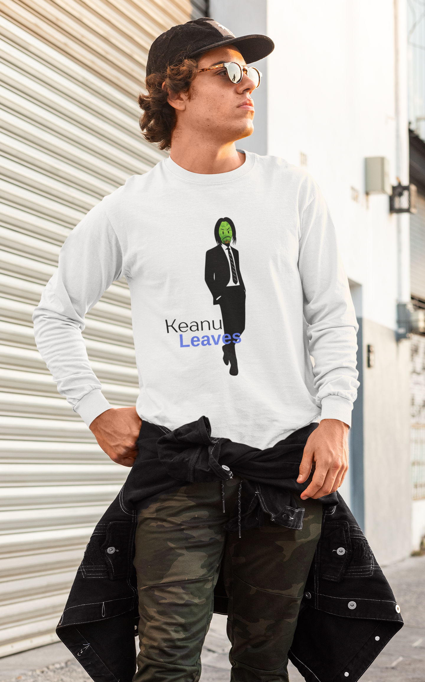 Keanu Leaves Long Sleeve T-shirt