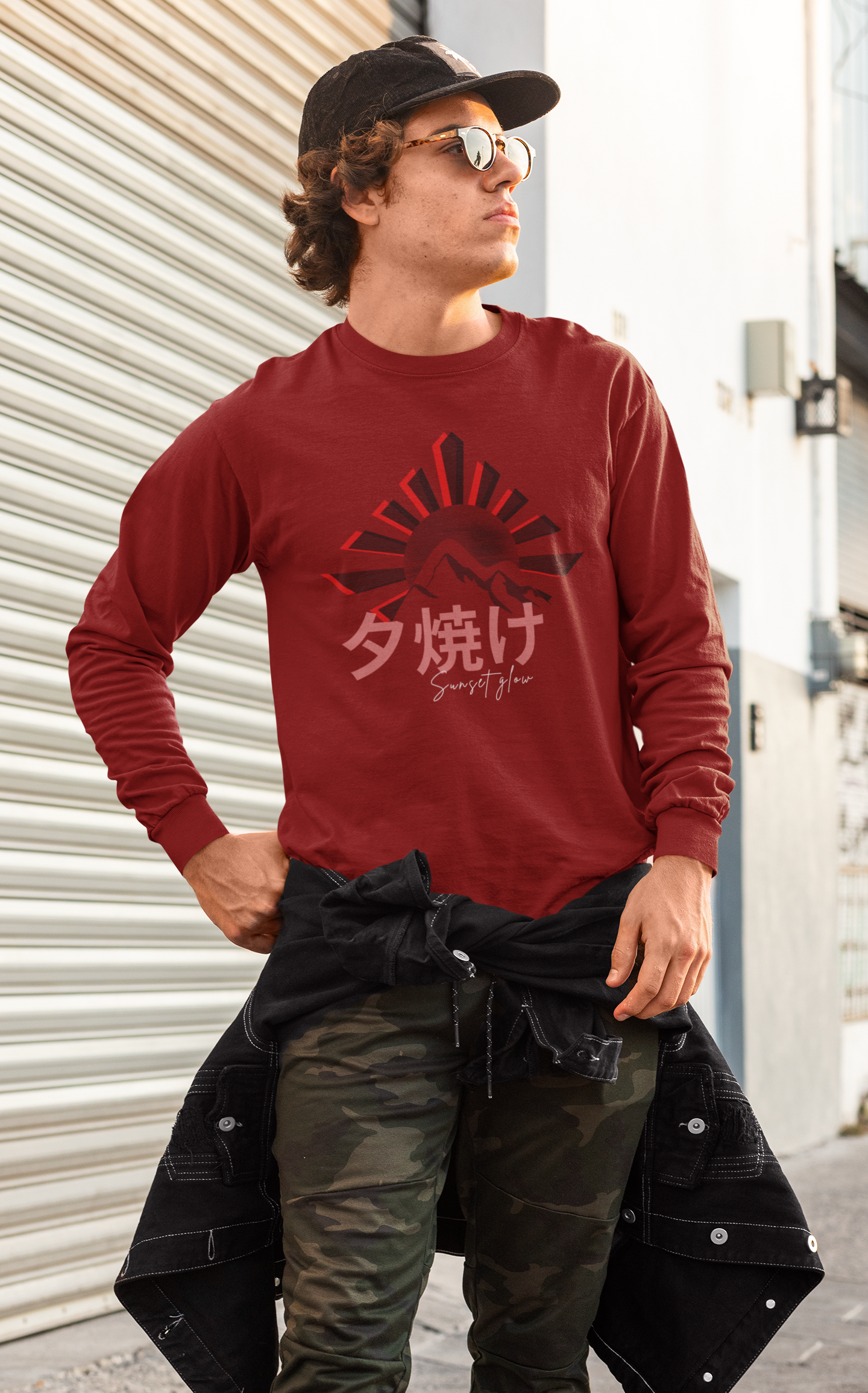 夕焼け Sunset Glow Long Sleeve Shirt