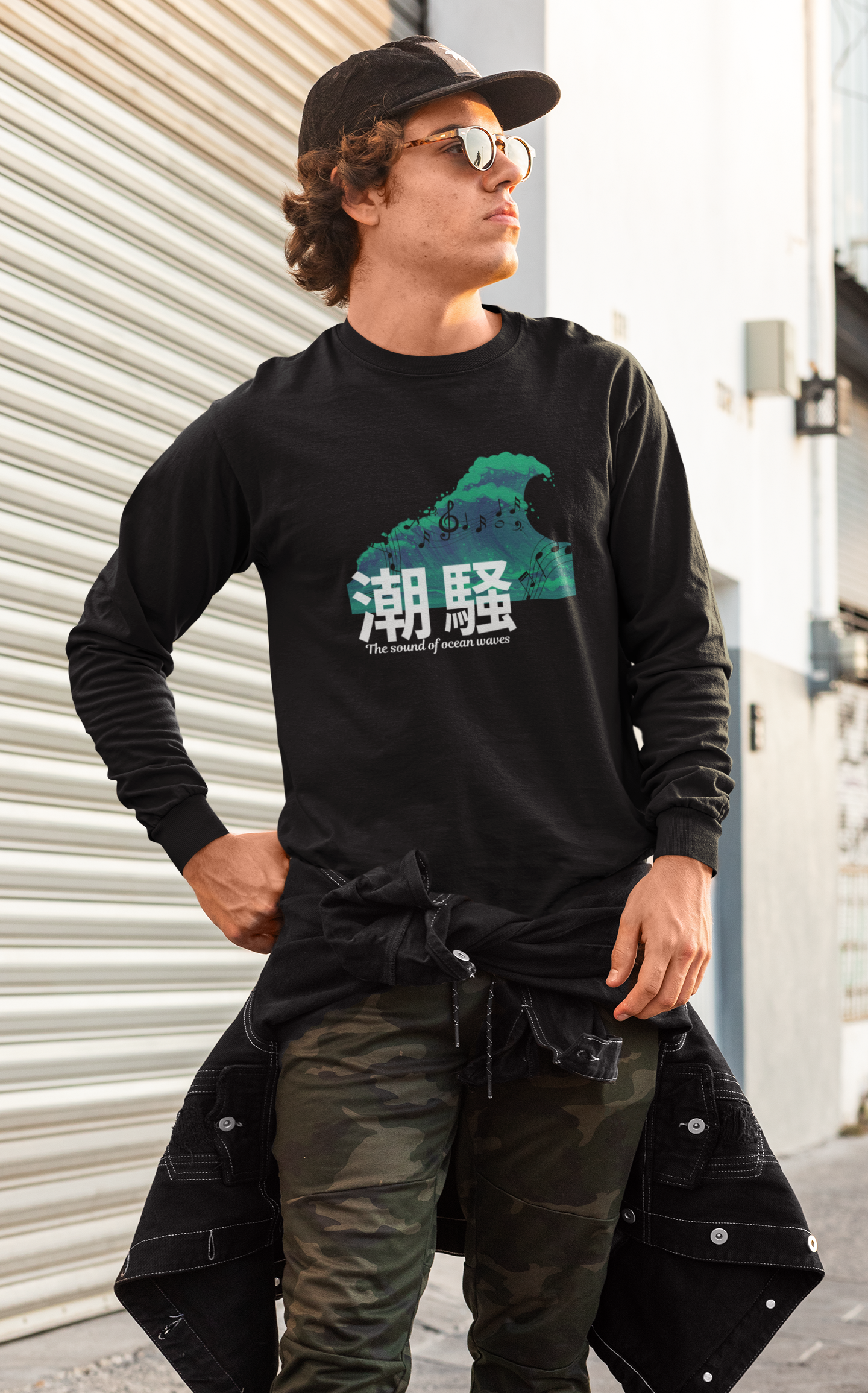 潮騒 The Sound of Ocean Wave Long Sleeve T-shirt