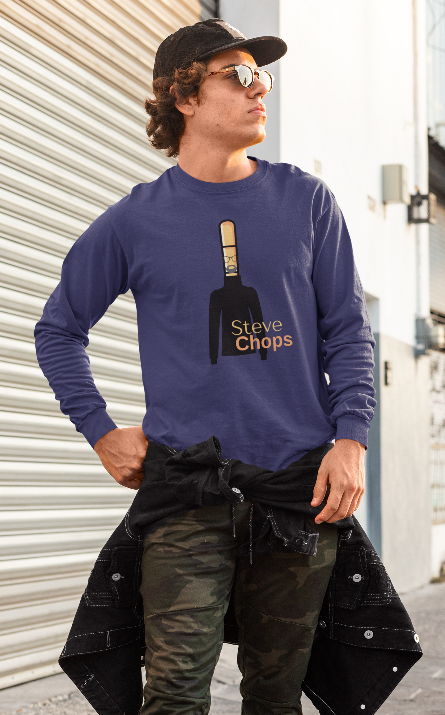 Steve Chops Long Sleeve T-shirt