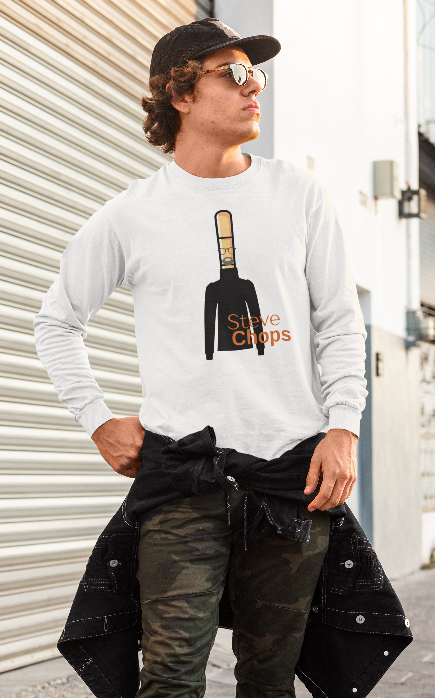 Steve Chops Long Sleeve T-shirt