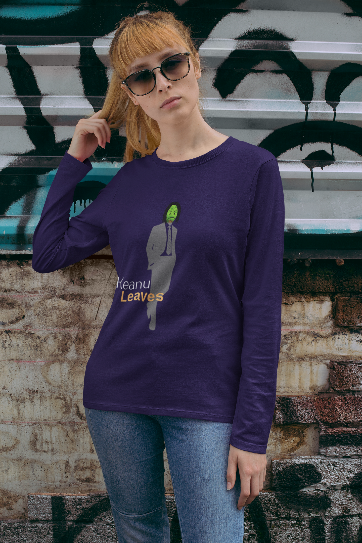 Keanu Leaves Long Sleeve T-shirt