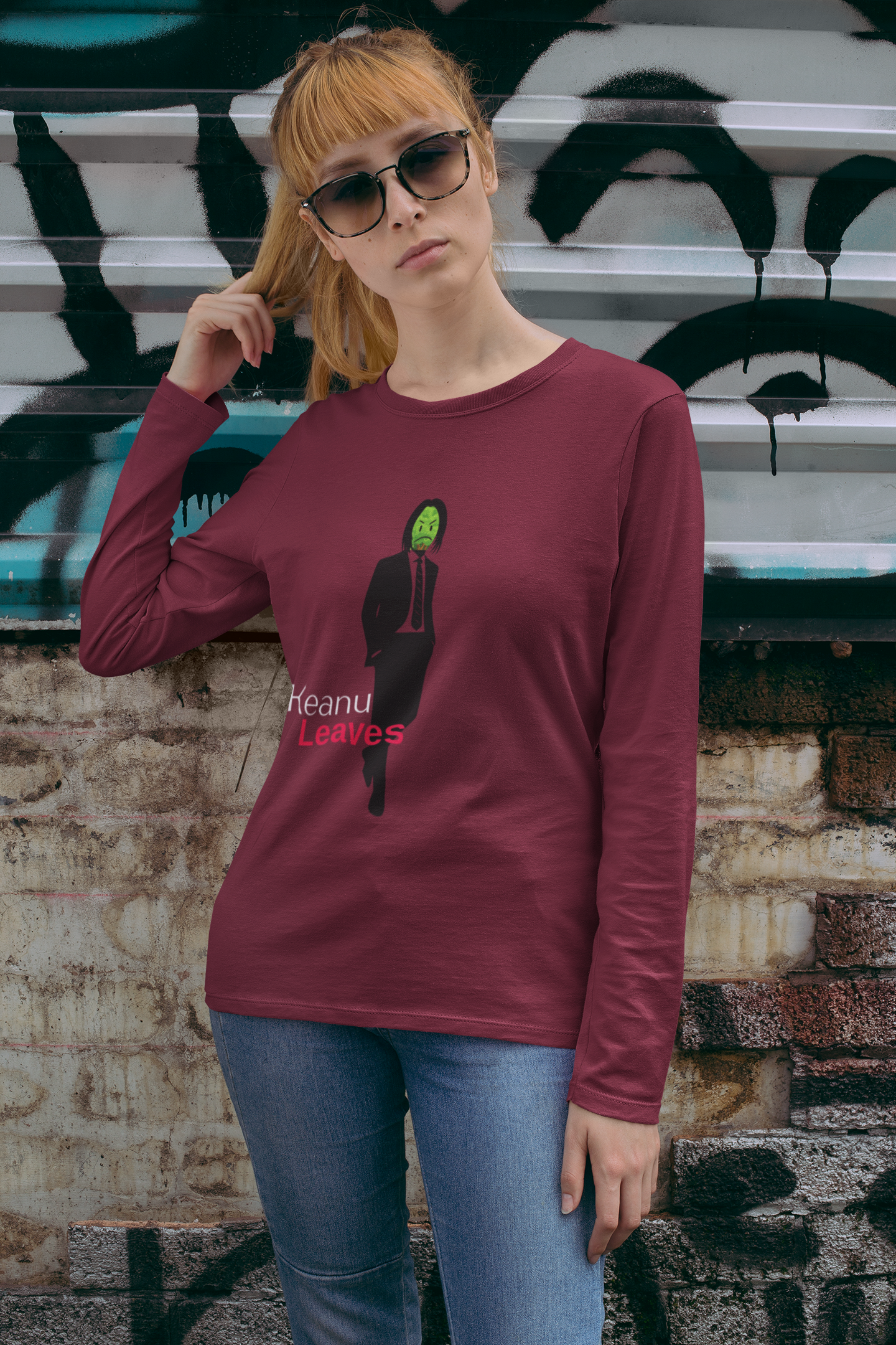 Keanu Leaves Long Sleeve T-shirt