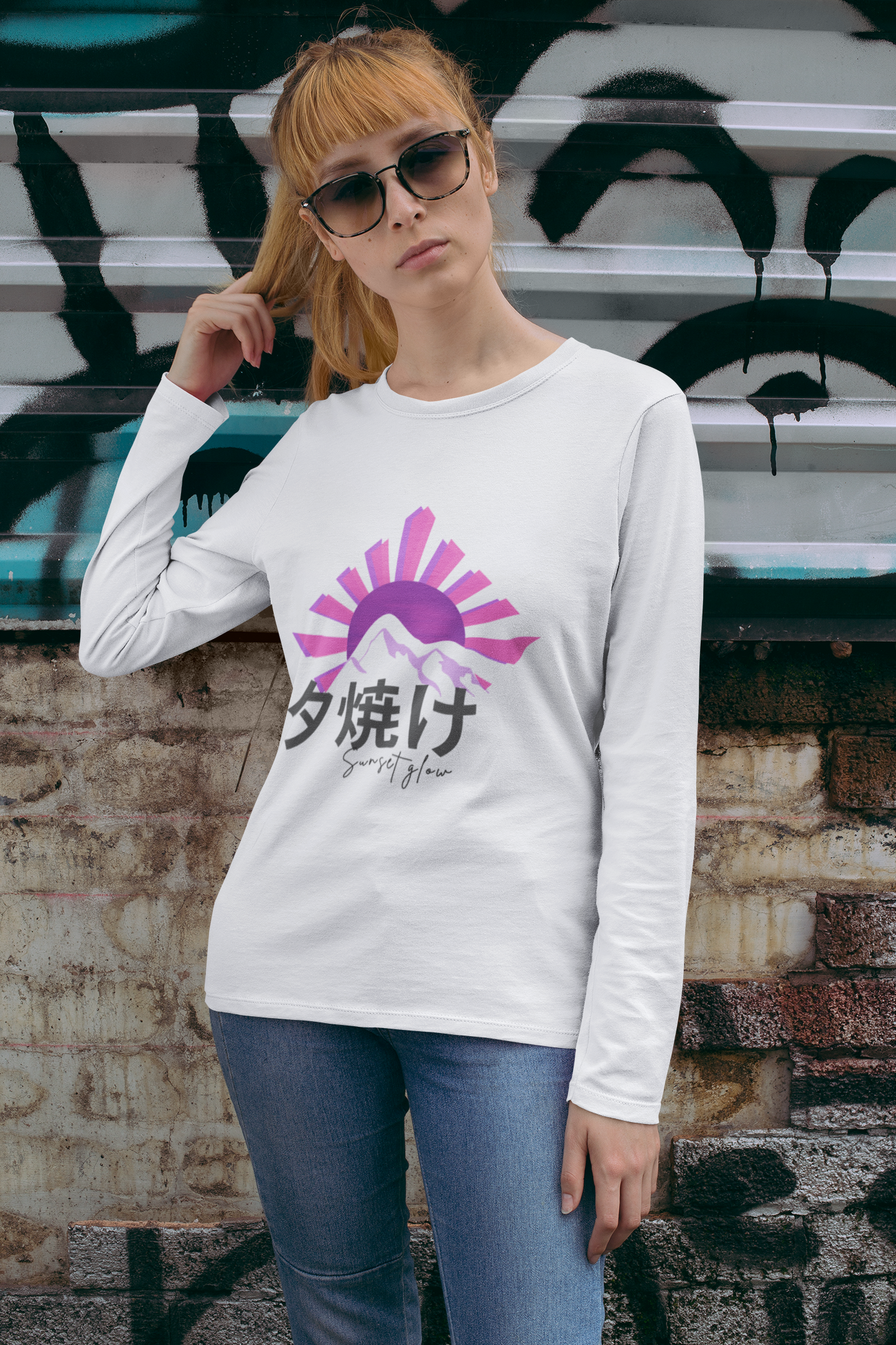 夕焼け Sunset Glow Long Sleeve Shirt