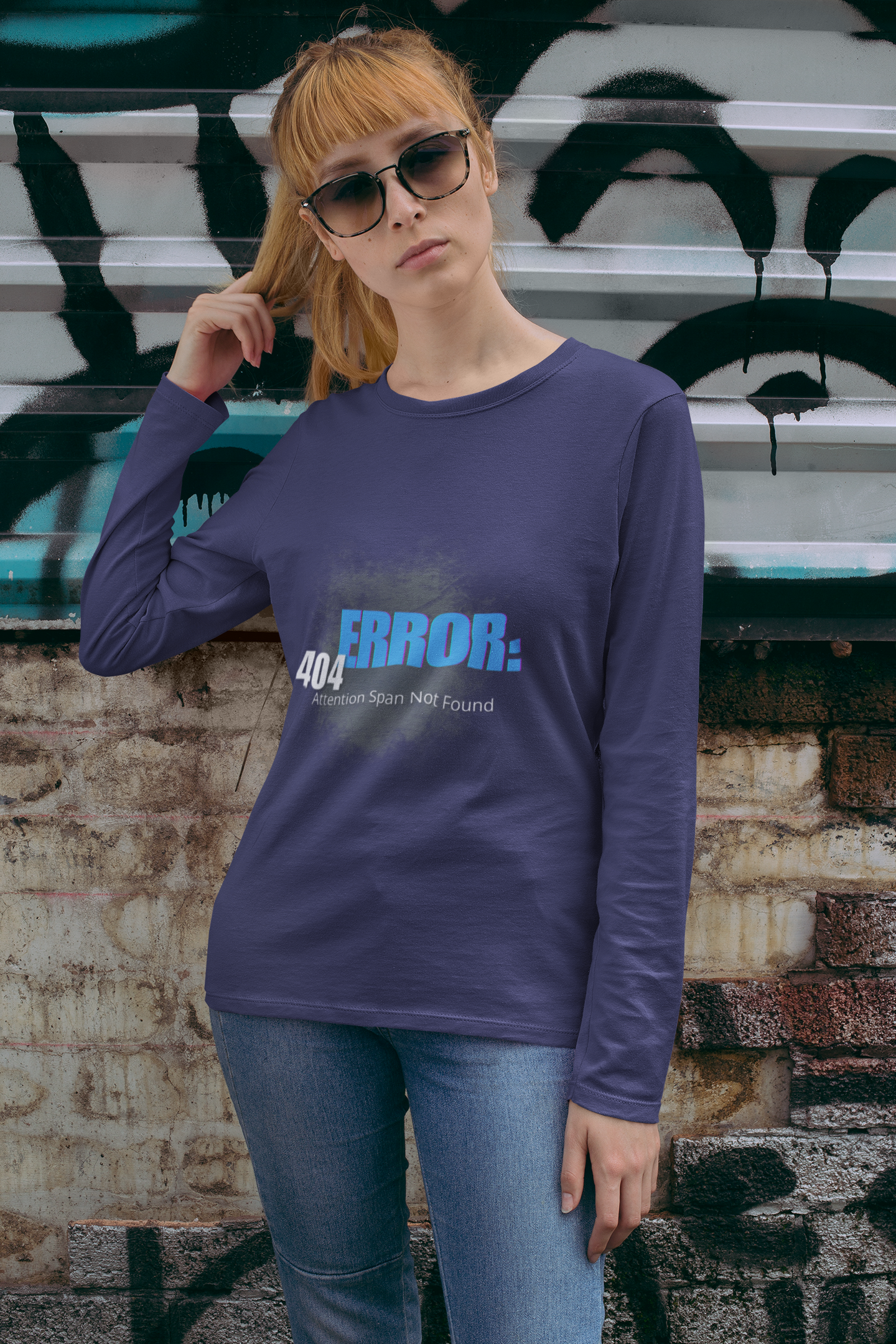 404: Attention Span Not Found Long Sleeve T-shirt