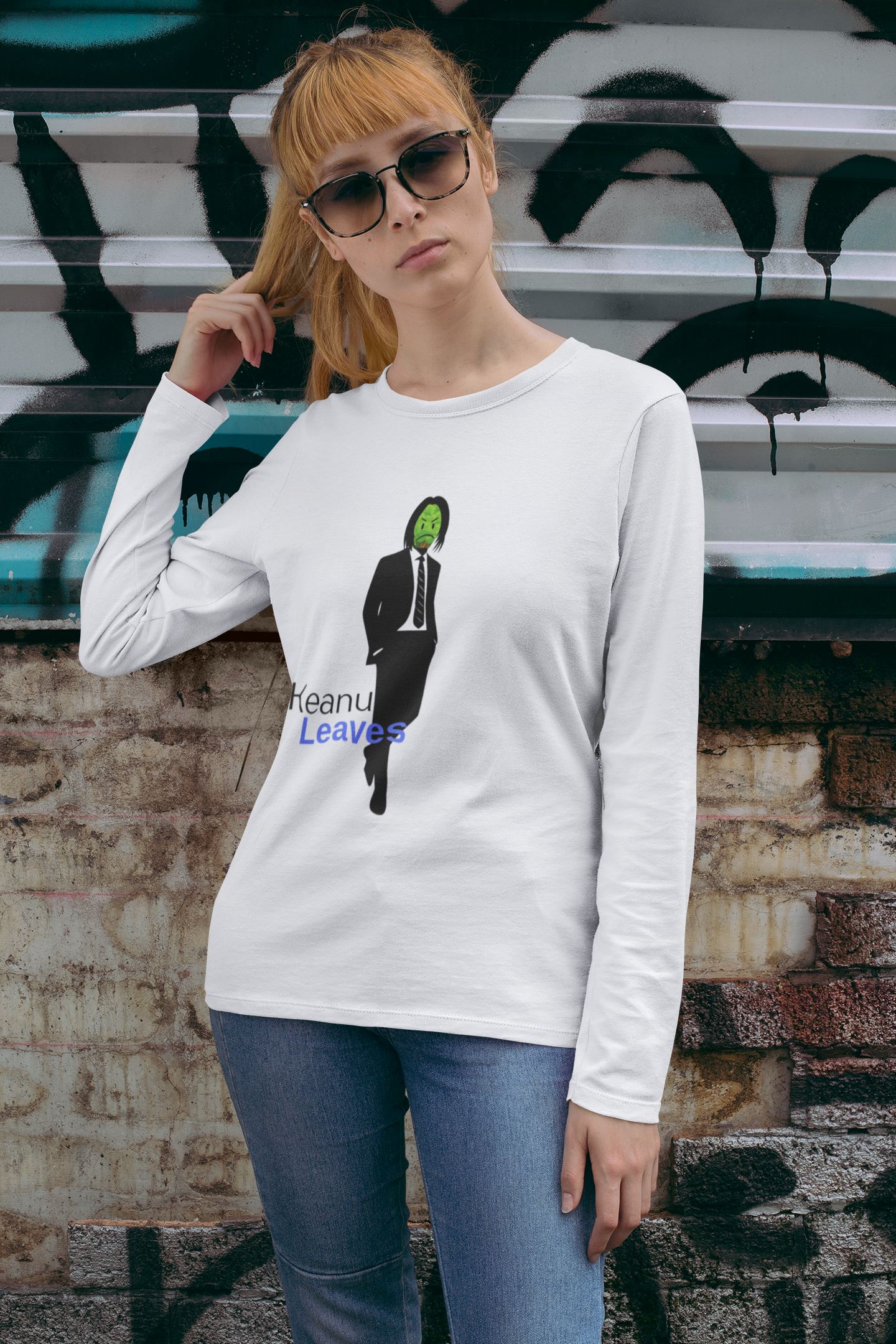 Keanu Leaves Long Sleeve T-shirt