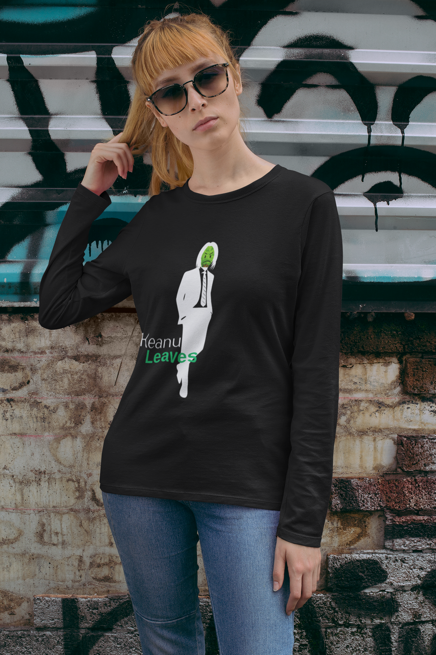 Keanu Leaves Long Sleeve T-shirt