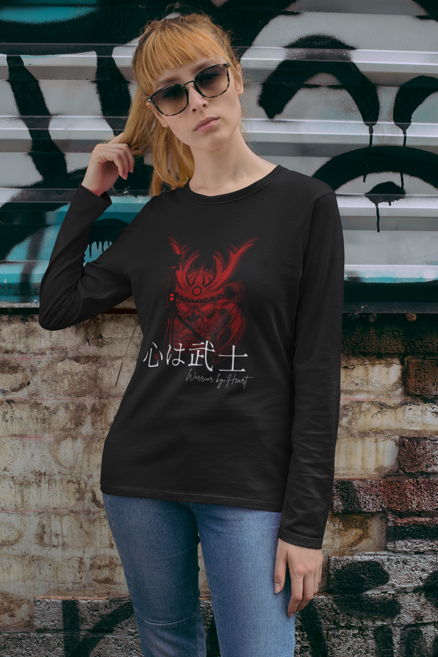 心は武士 Warrior by Heart Long Sleeve T-shirt
