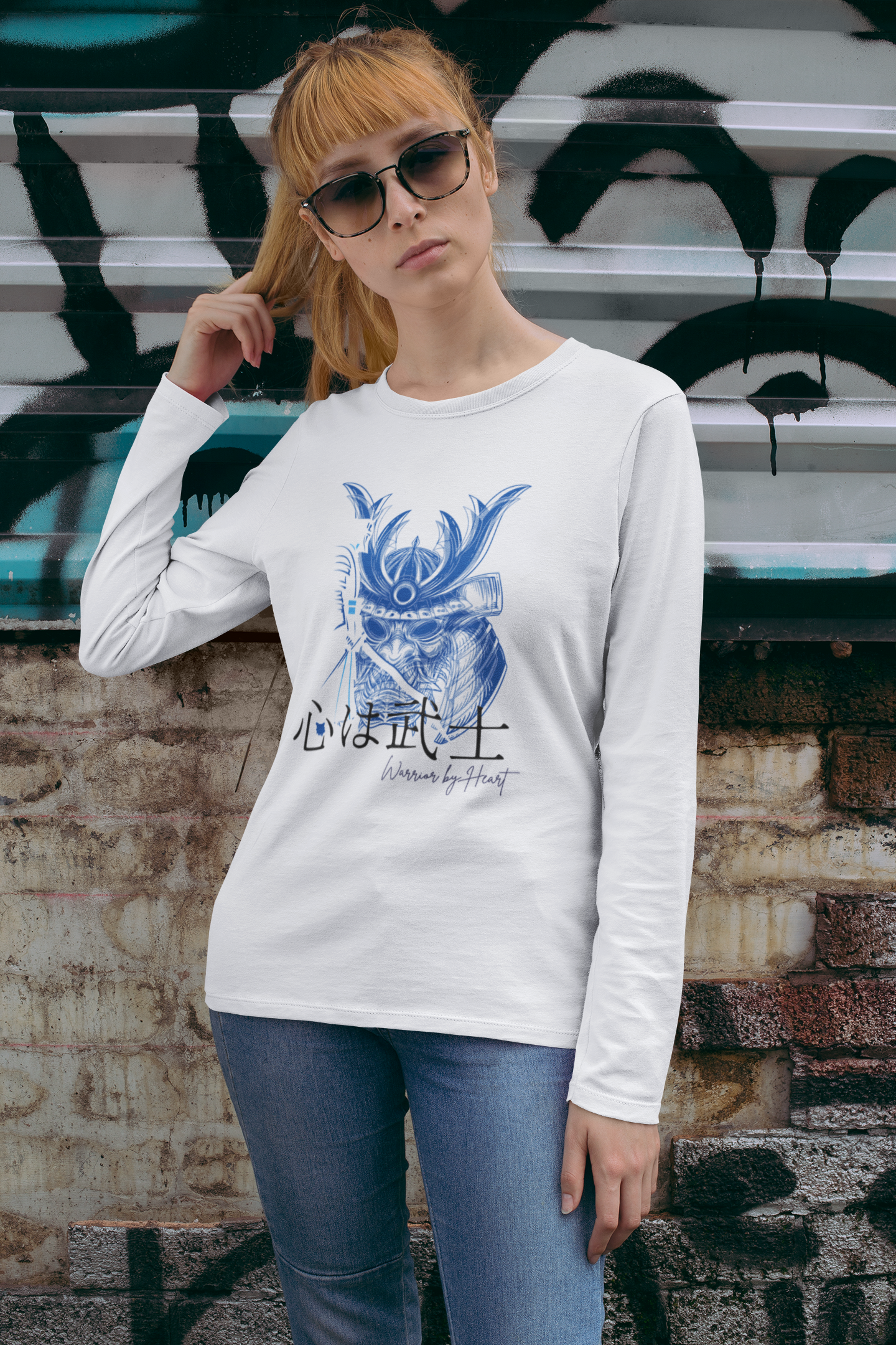 心は武士 Warrior by Heart Long Sleeve T-shirt