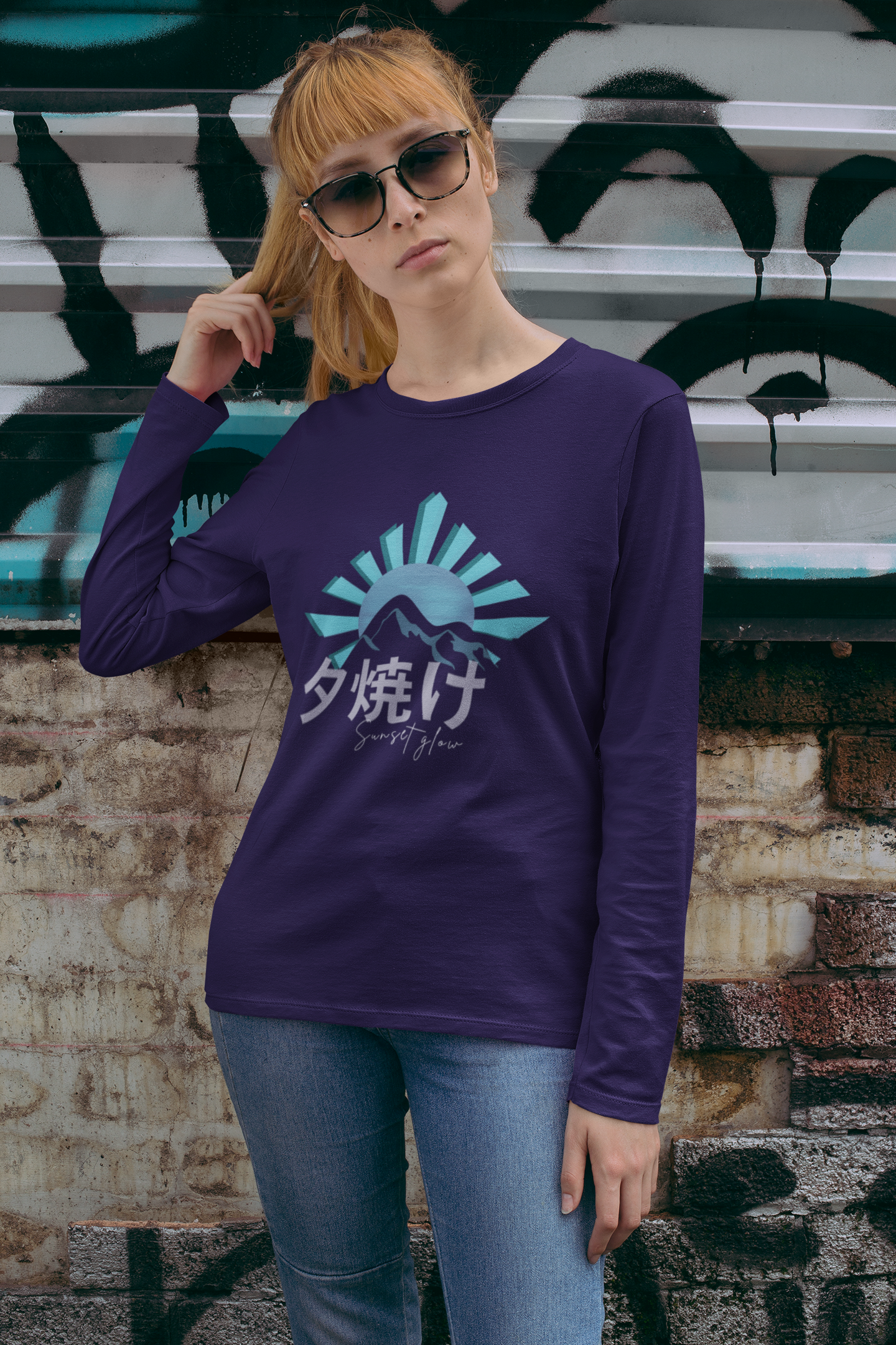 夕焼け Sunset Glow Long Sleeve Shirt