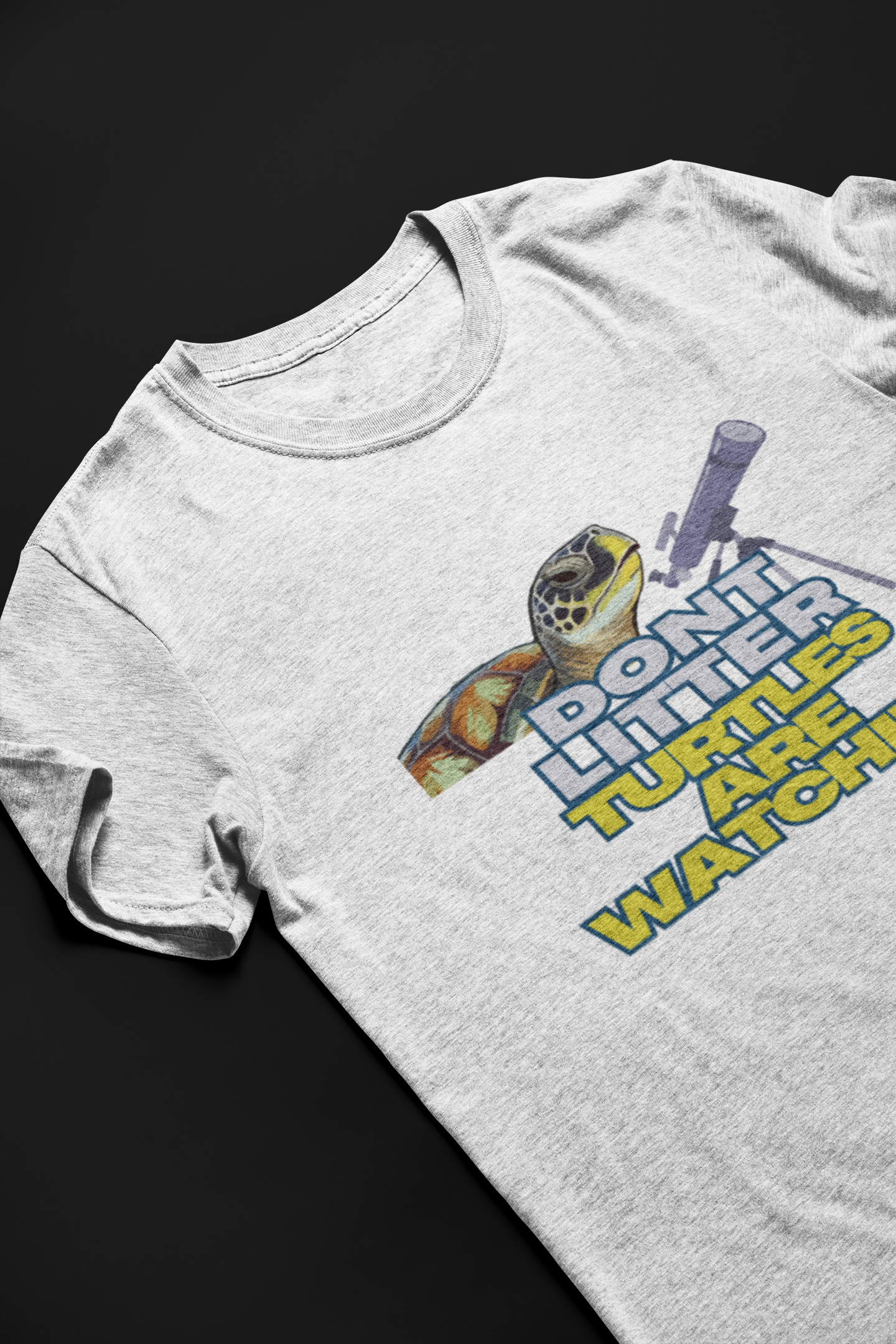 Don't Litter Turtles are Watching Short Sleeve T-shirt