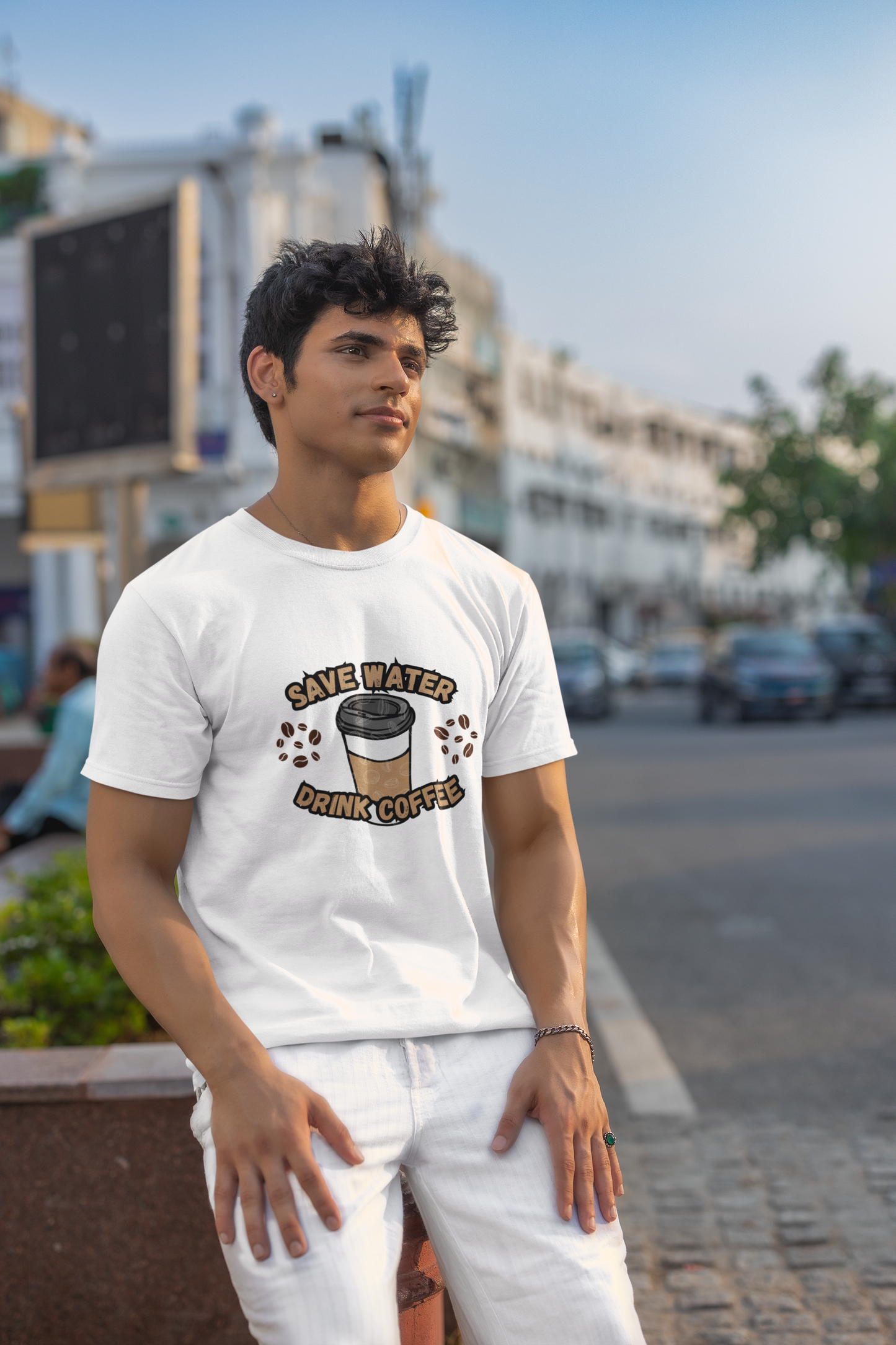 Save Water Drink Coffee Short Sleeve T-shirt