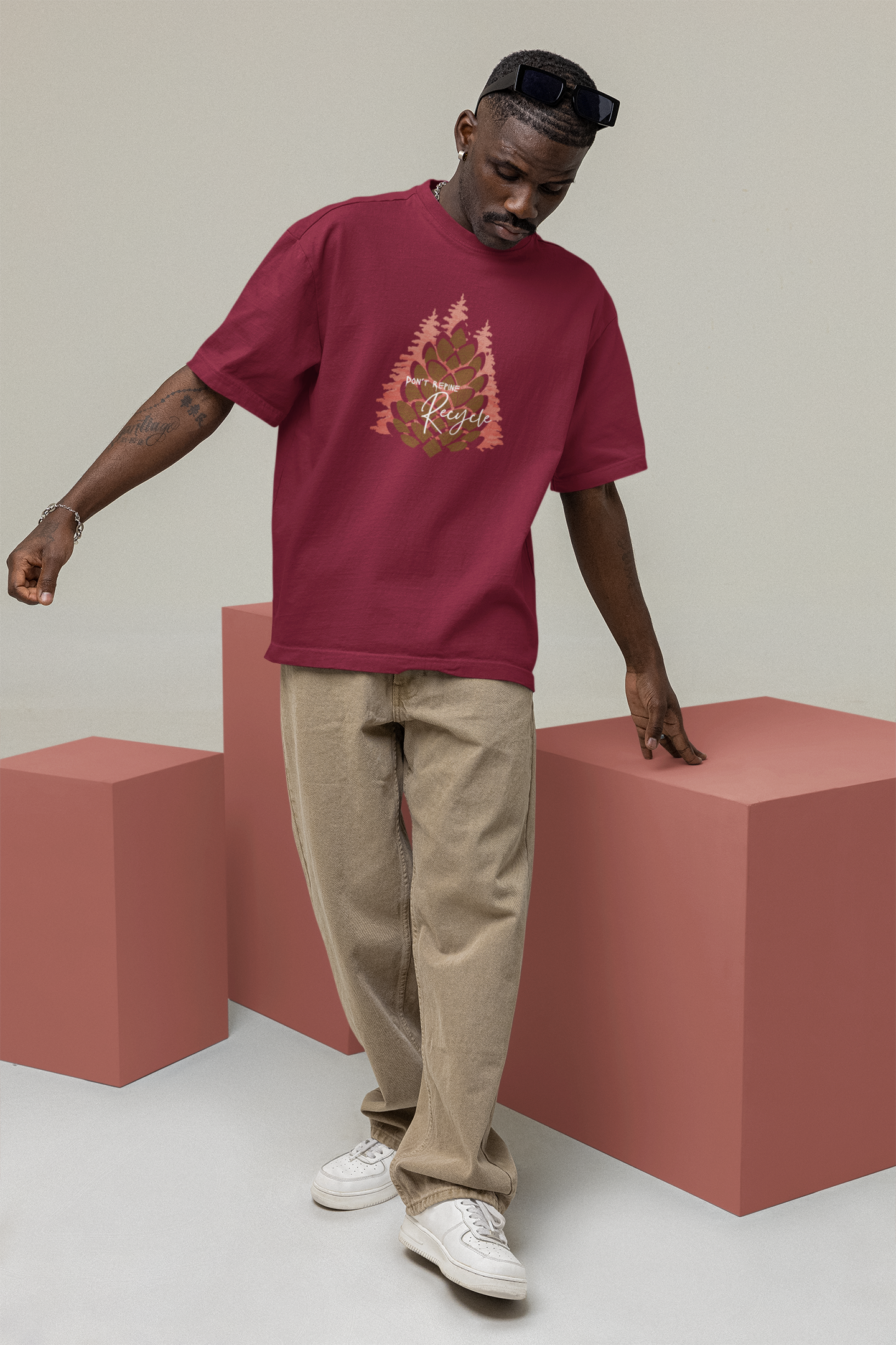 Don't Repine Recycle Oversize T-shirt