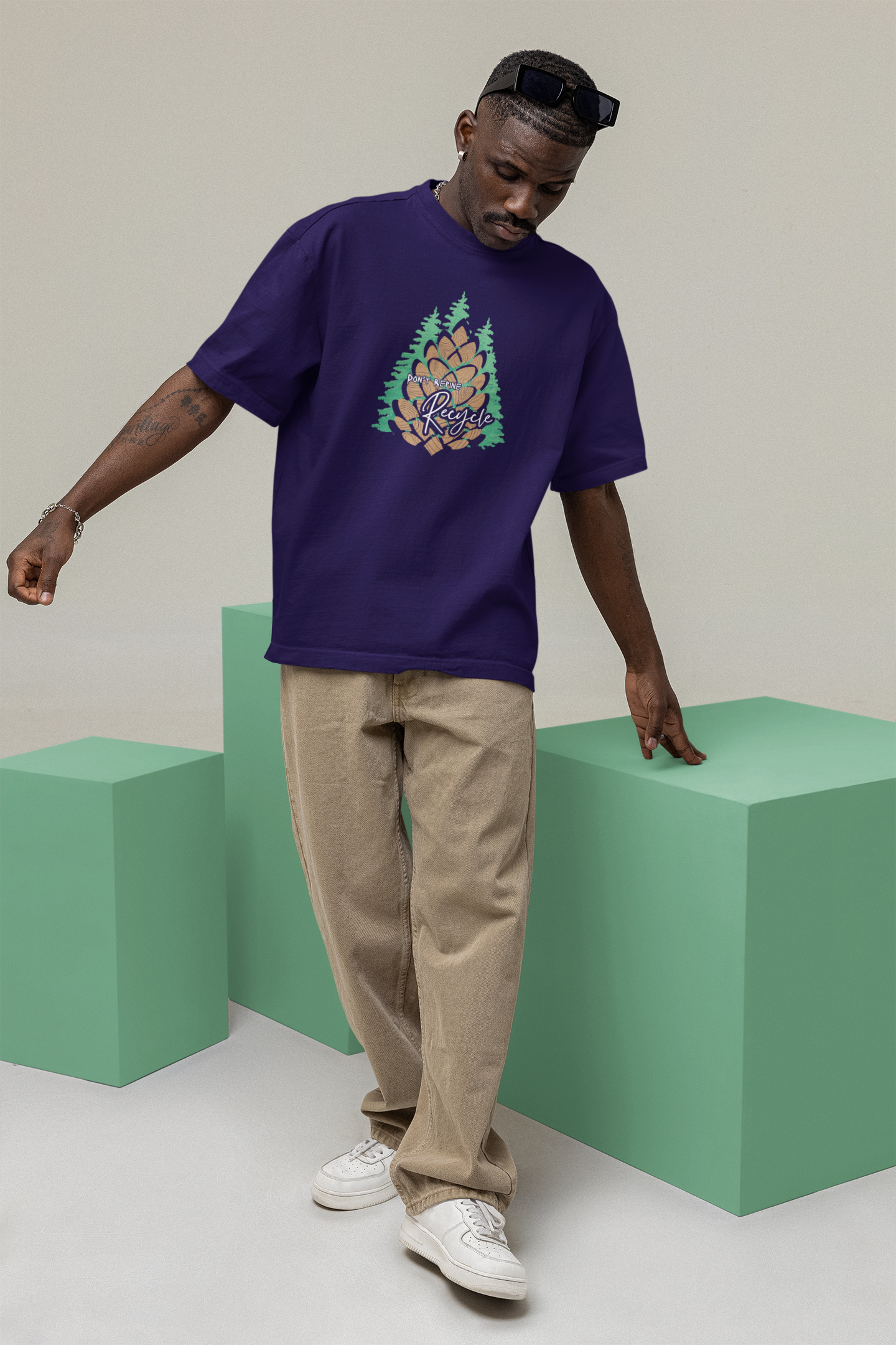 Don't Repine Recycle Oversize T-shirt