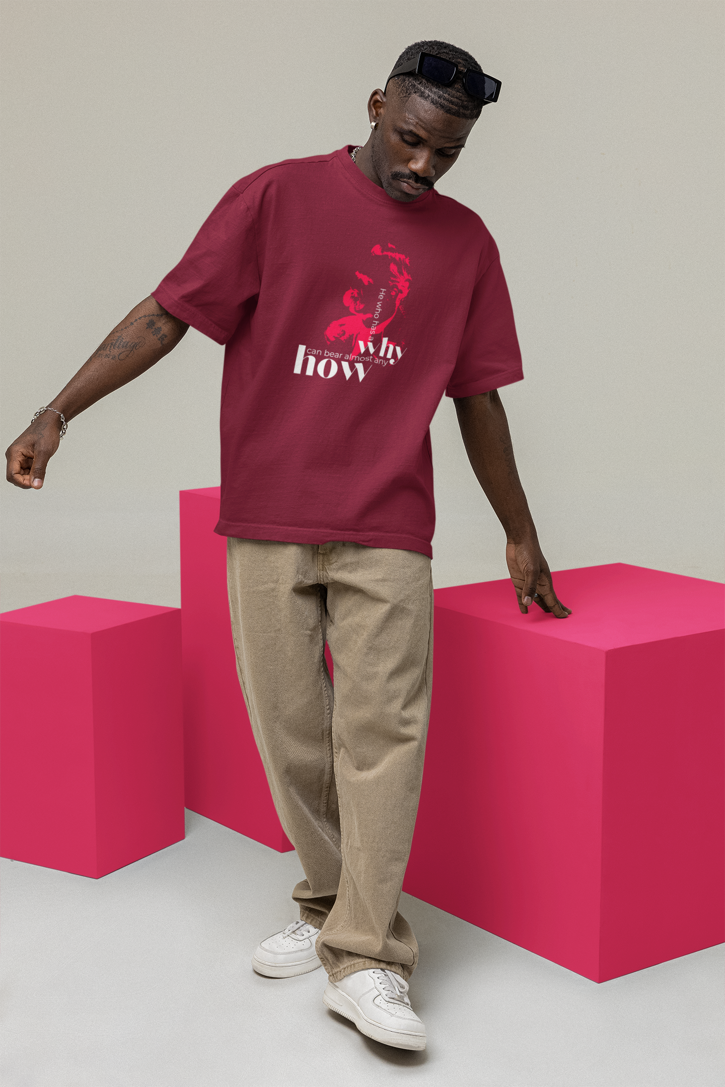 He Who Has a Why Oversize T-shirt