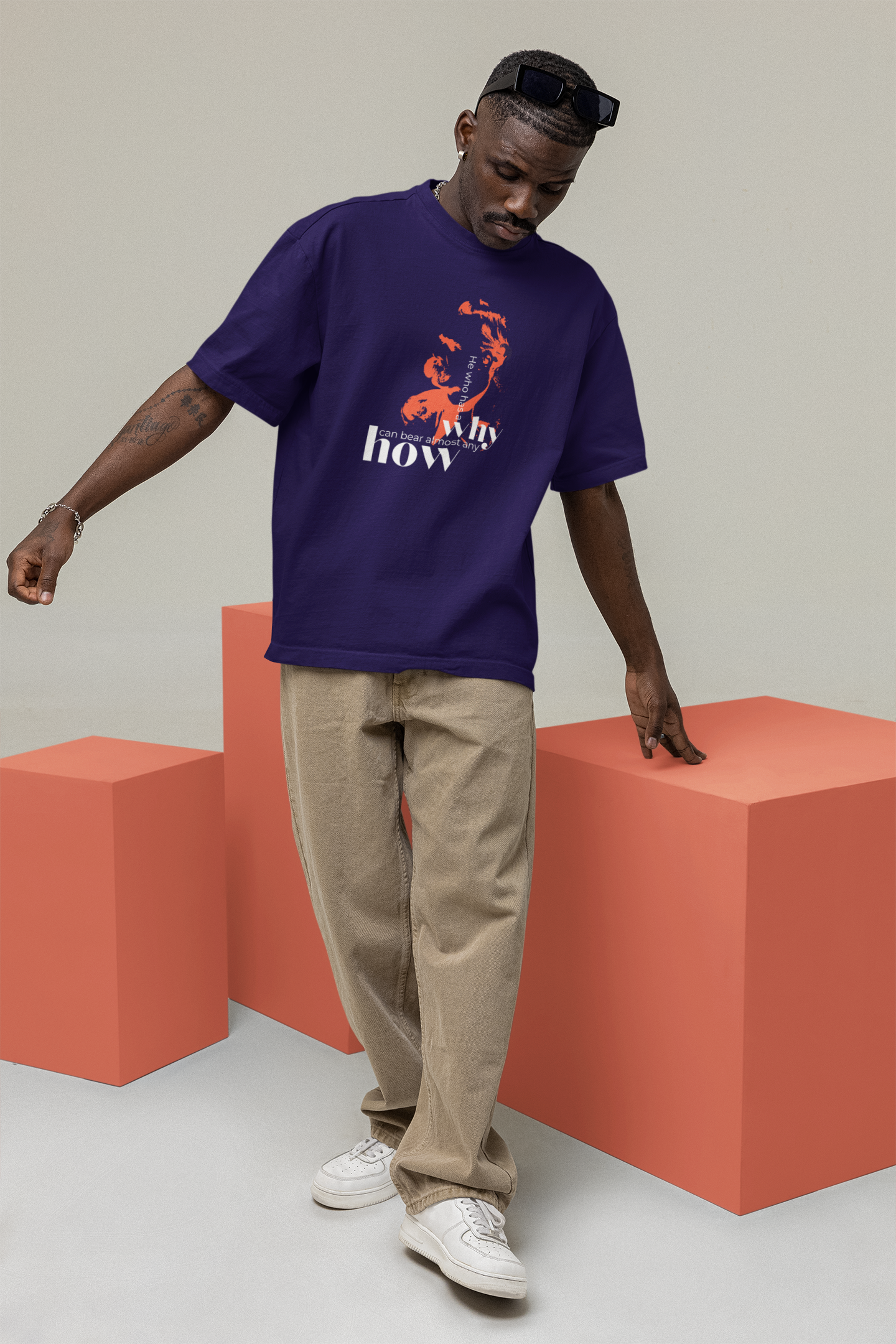 He Who Has a Why Oversize T-shirt