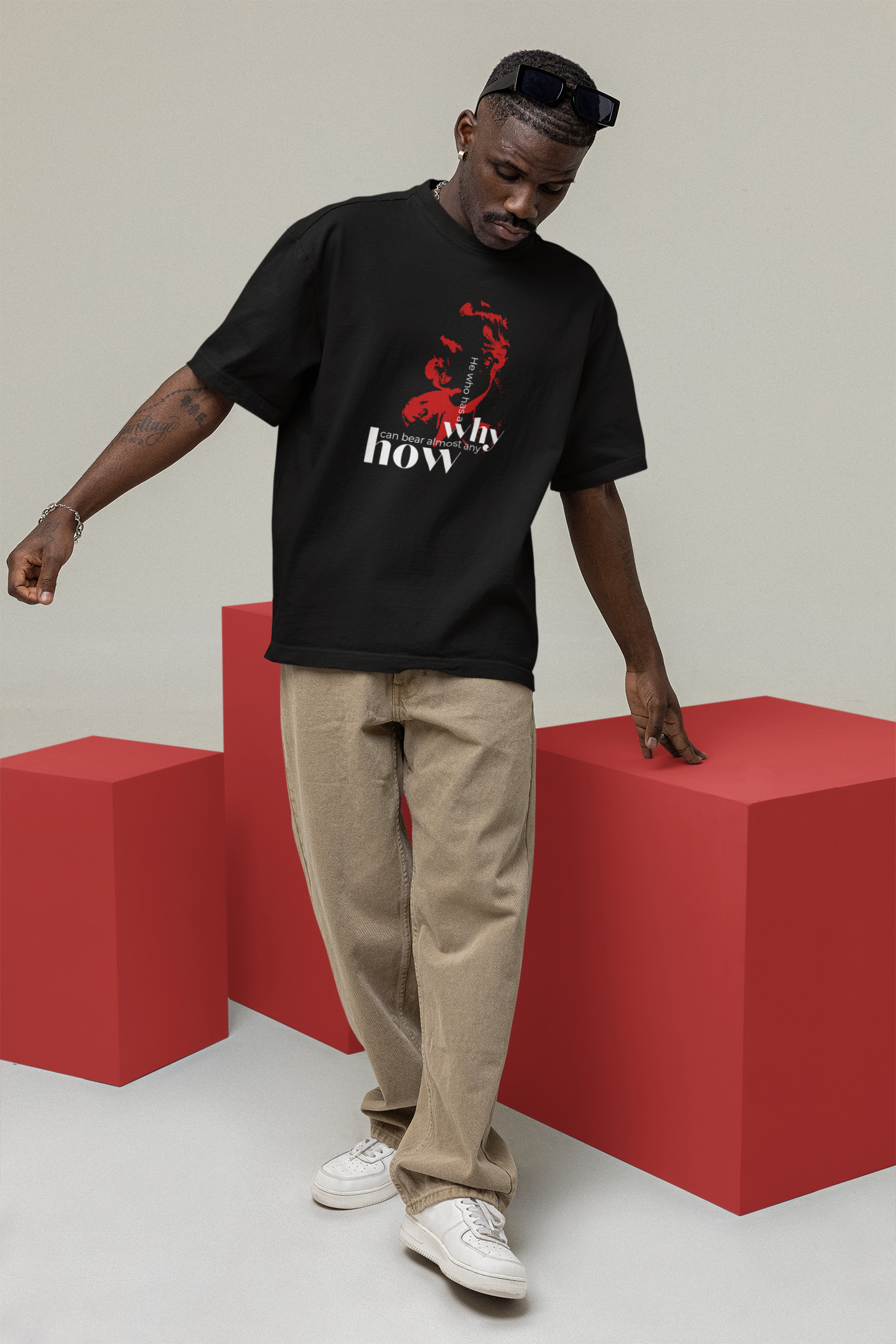 He Who Has a Why Oversize T-shirt