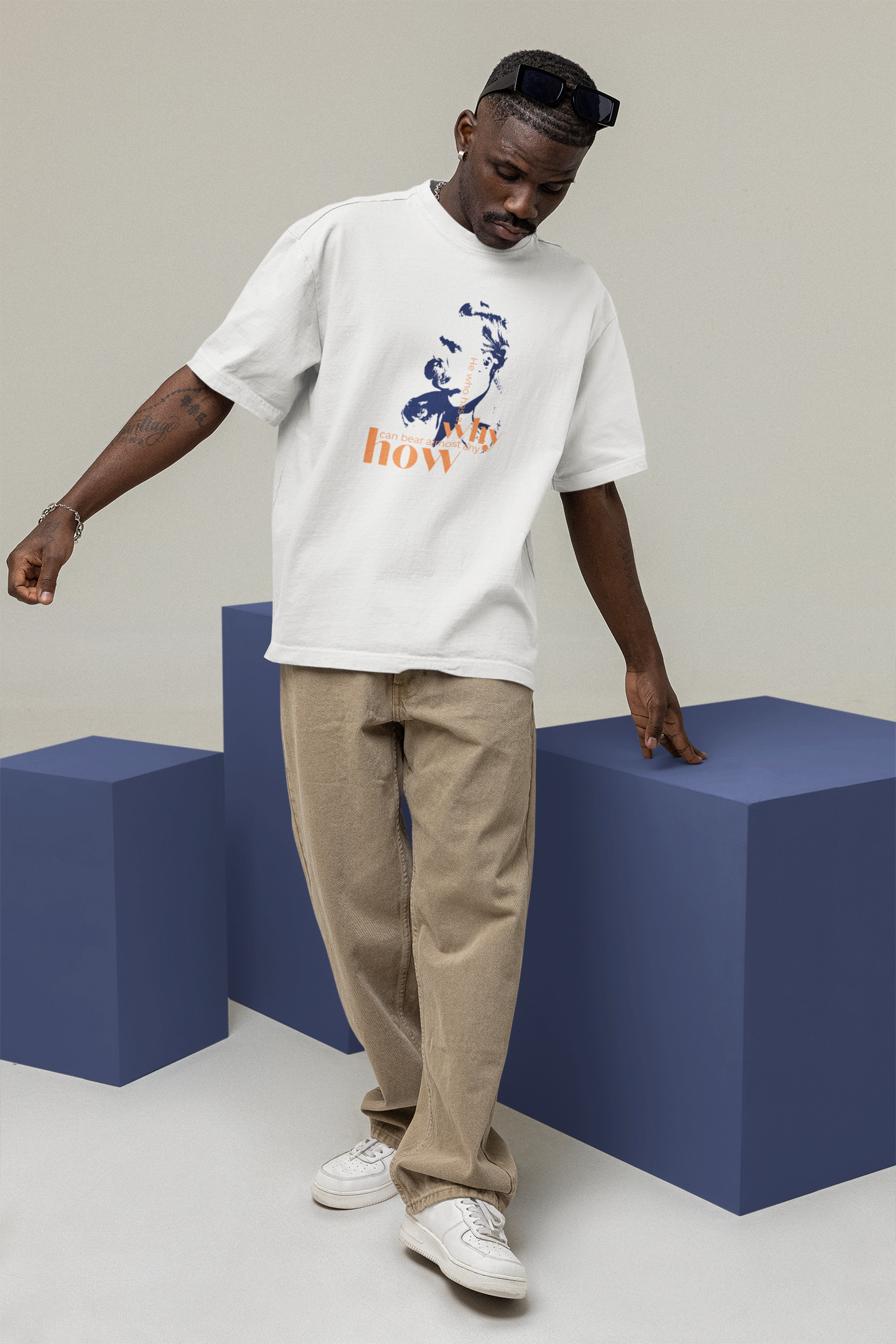He Who Has a Why Oversize T-shirt