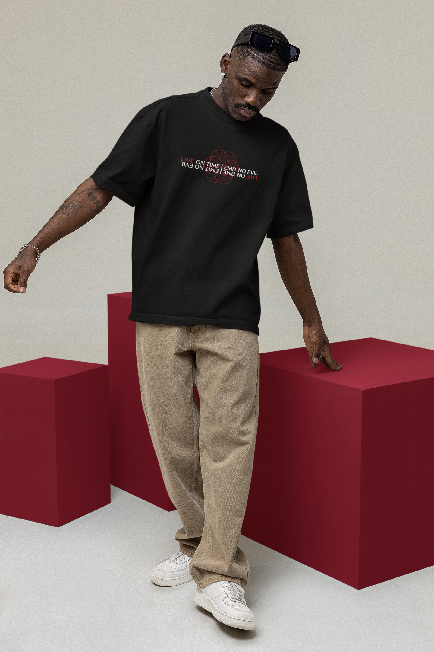 Live On Time Emit No Evil Oversize T-shirt