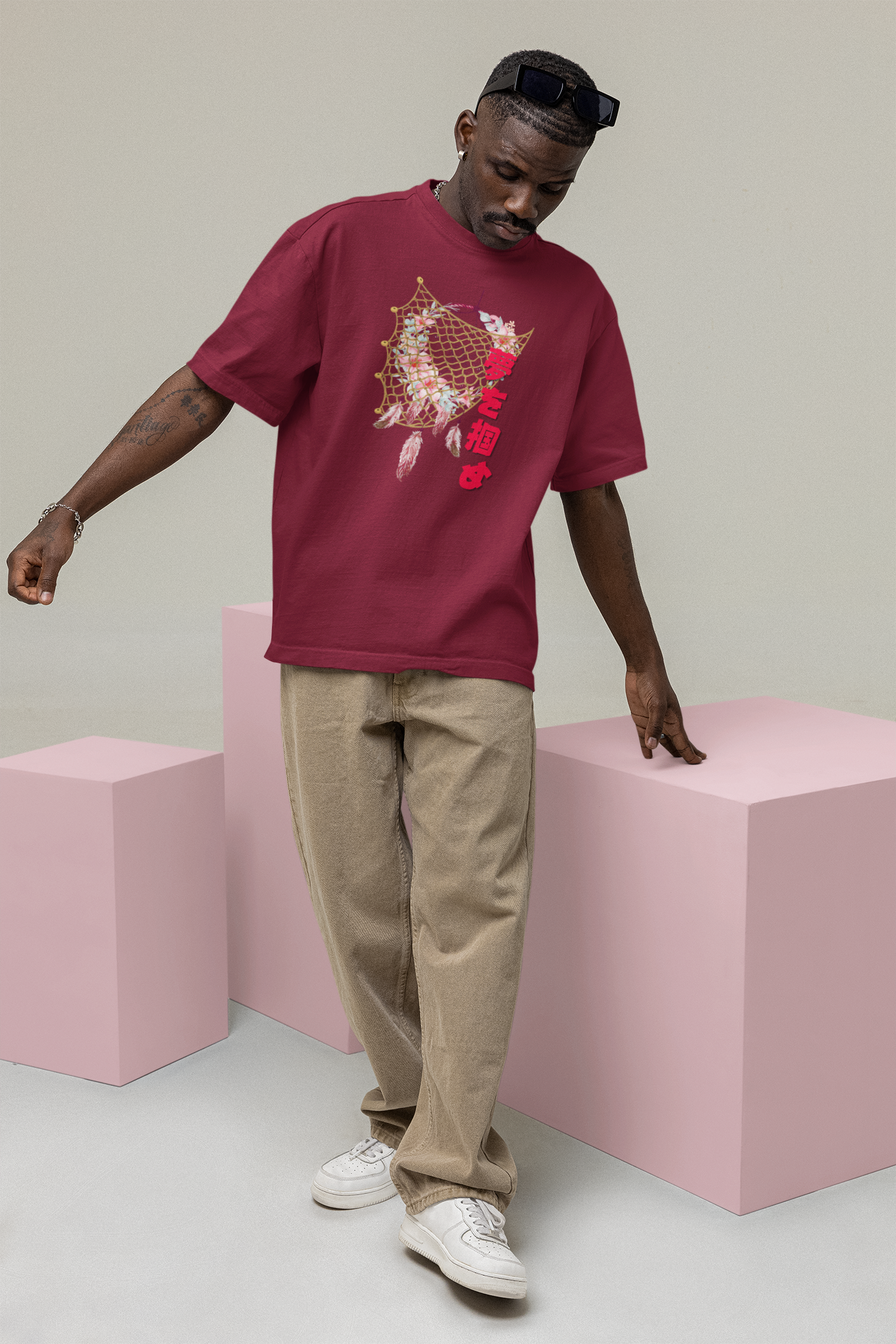 夢を掴め Catch your Dream Oversize T-shirt