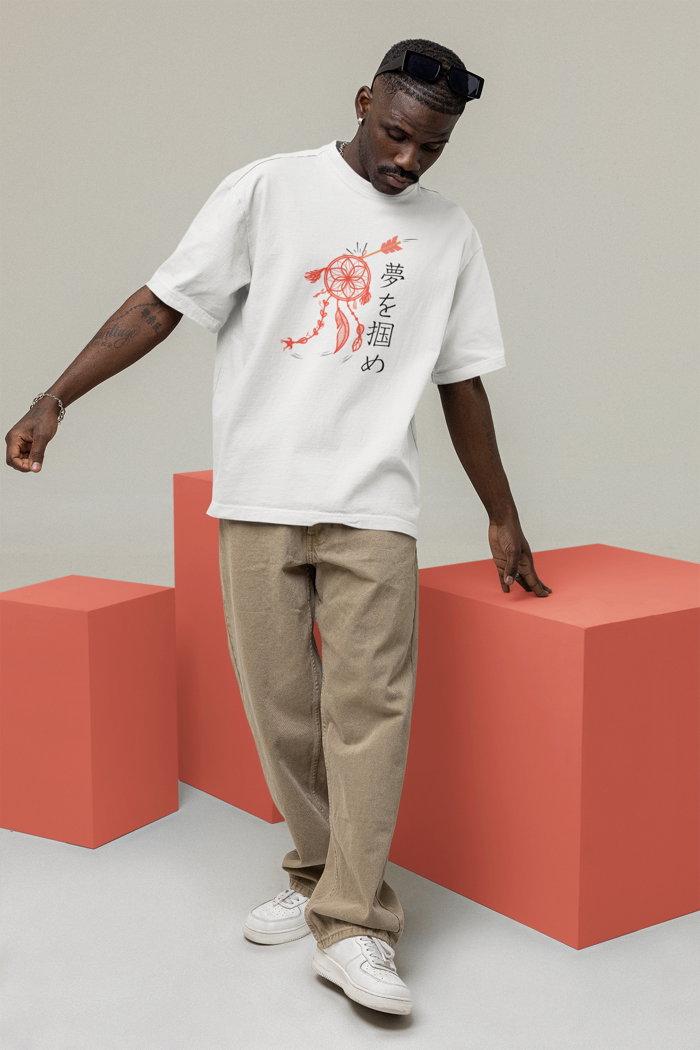夢を掴め Catch your Dream Oversize T-shirt