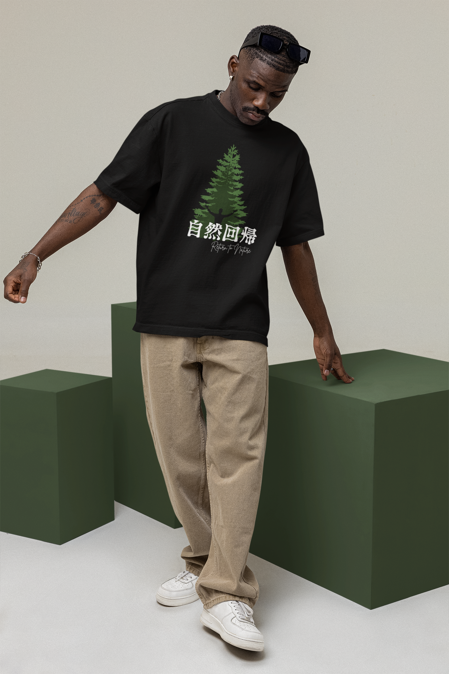 自然回帰 Return to Nature Oversize T-shirt