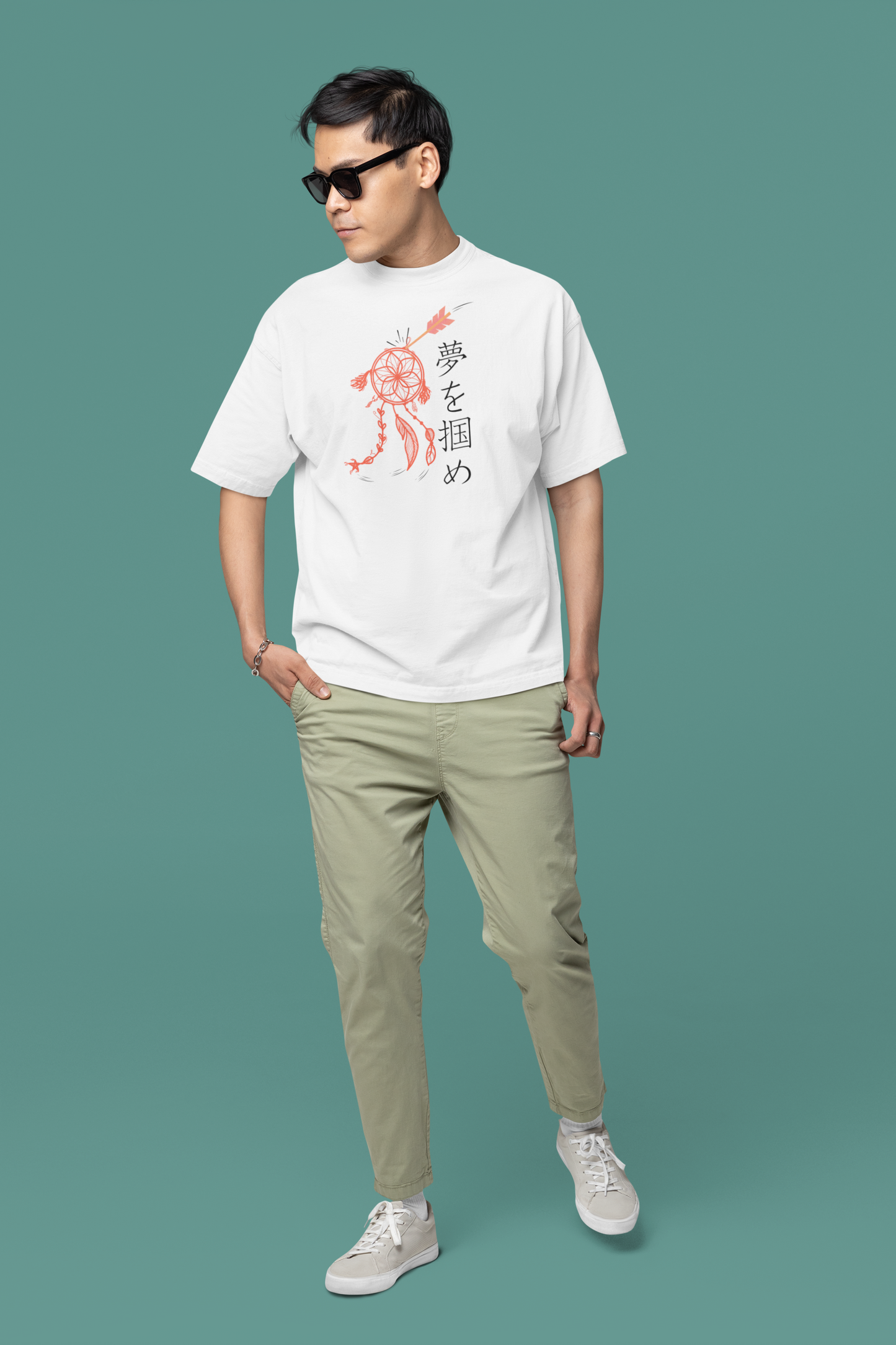 夢を掴め Catch your Dream Oversize T-shirt