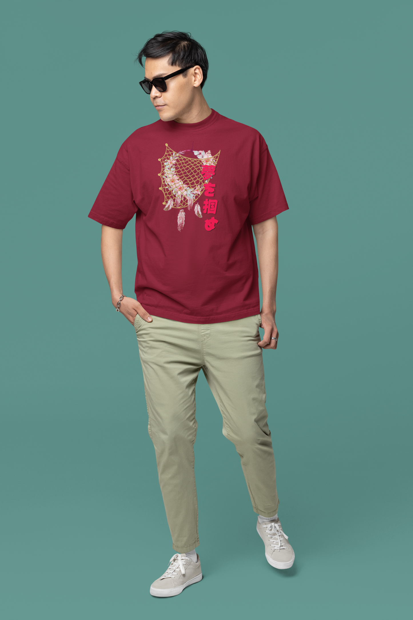 夢を掴め Catch your Dream Oversize T-shirt