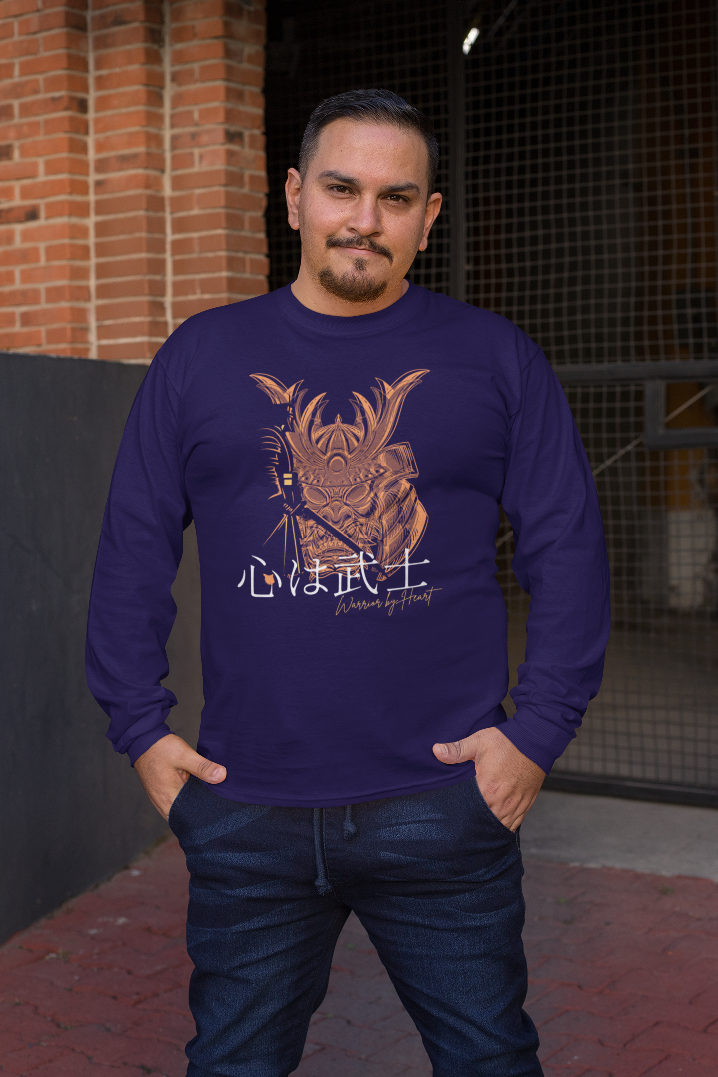 心は武士 Warrior by Heart Long Sleeve T-shirt