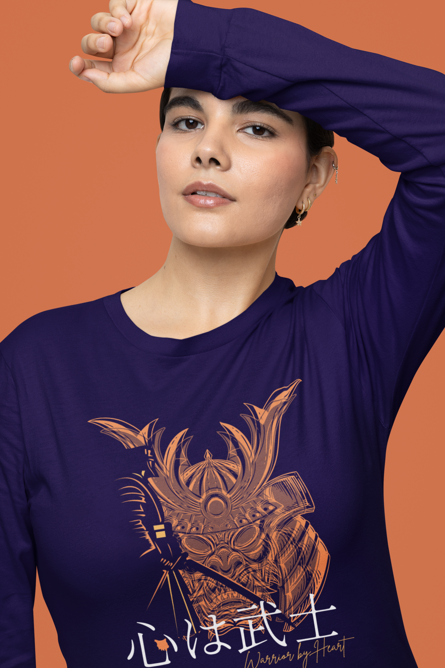 心は武士 Warrior by Heart Long Sleeve T-shirt