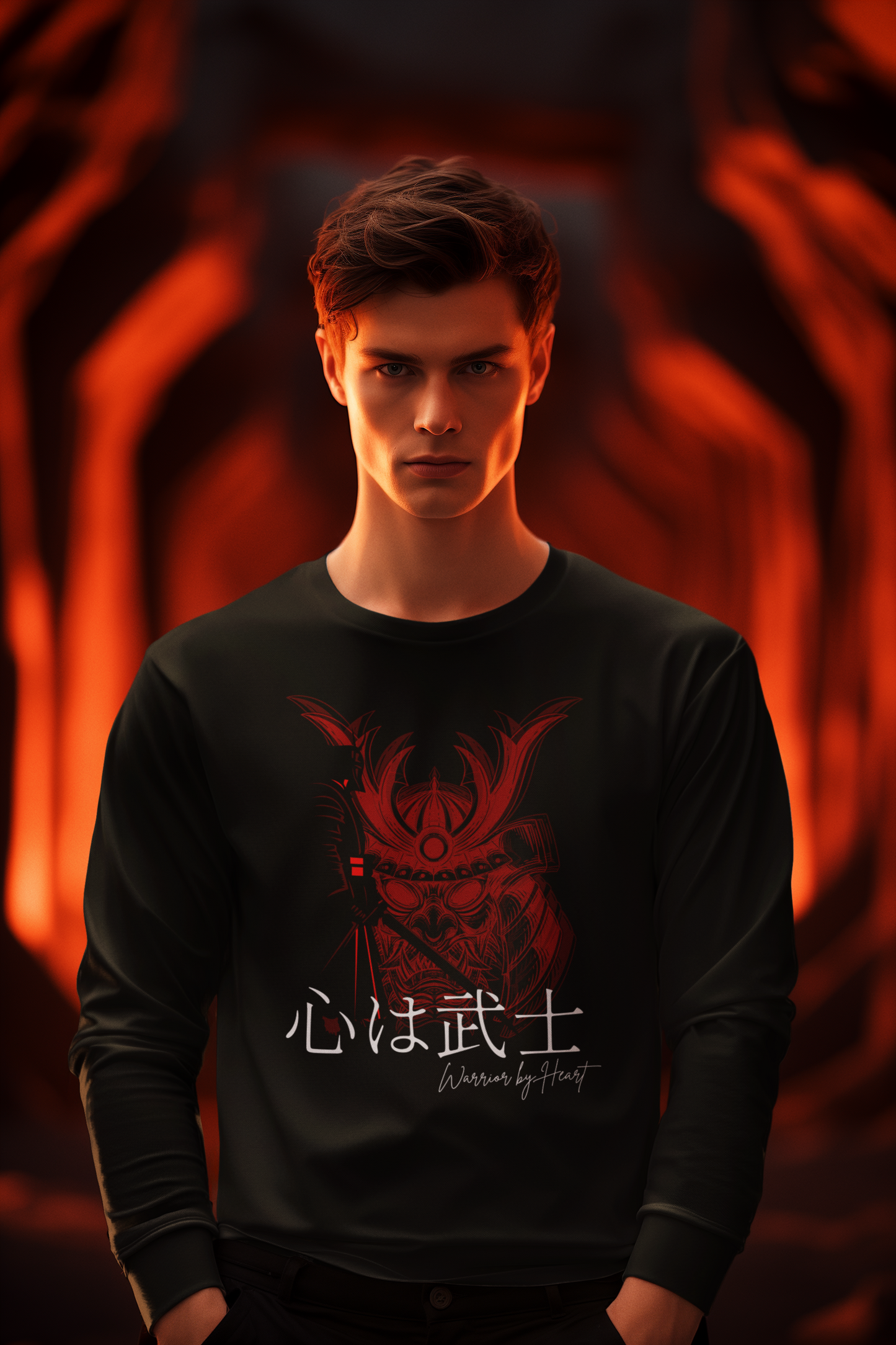 心は武士 Warrior by Heart Long Sleeve T-shirt