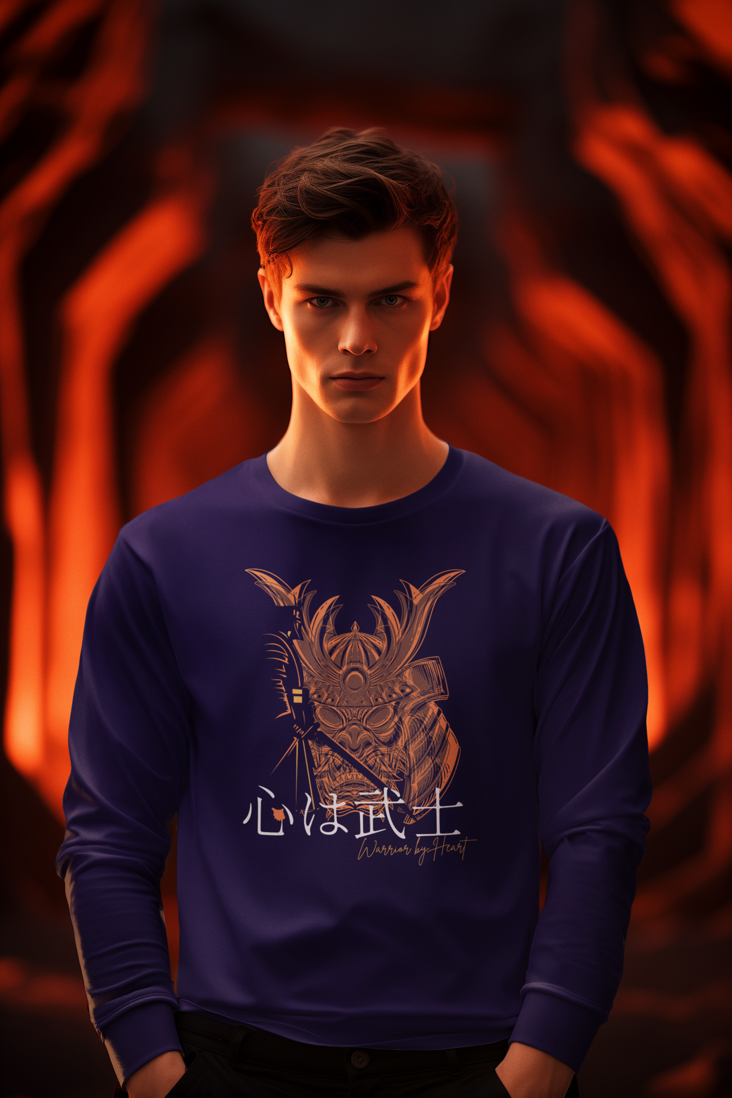 心は武士 Warrior by Heart Long Sleeve T-shirt