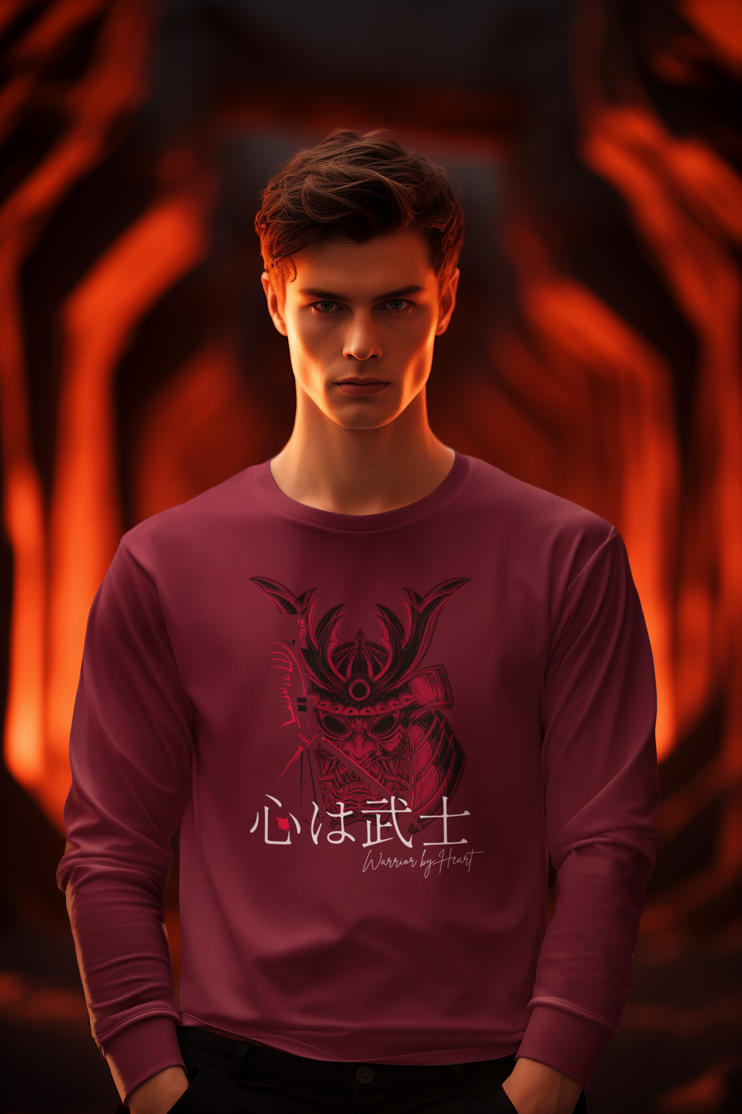 心は武士 Warrior by Heart Long Sleeve T-shirt