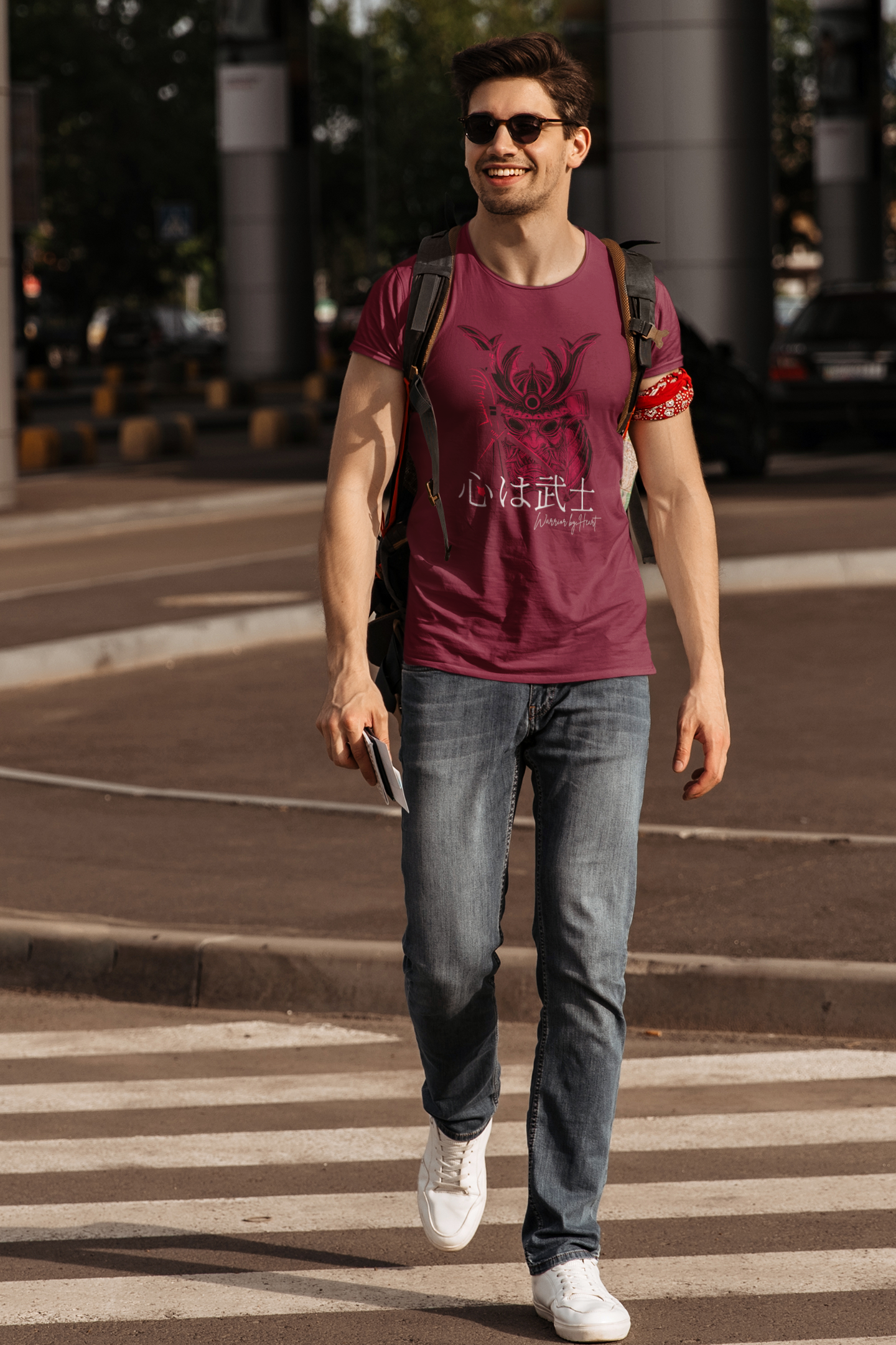 心は武士 Warrior by Heart Slim Fit T-shirt
