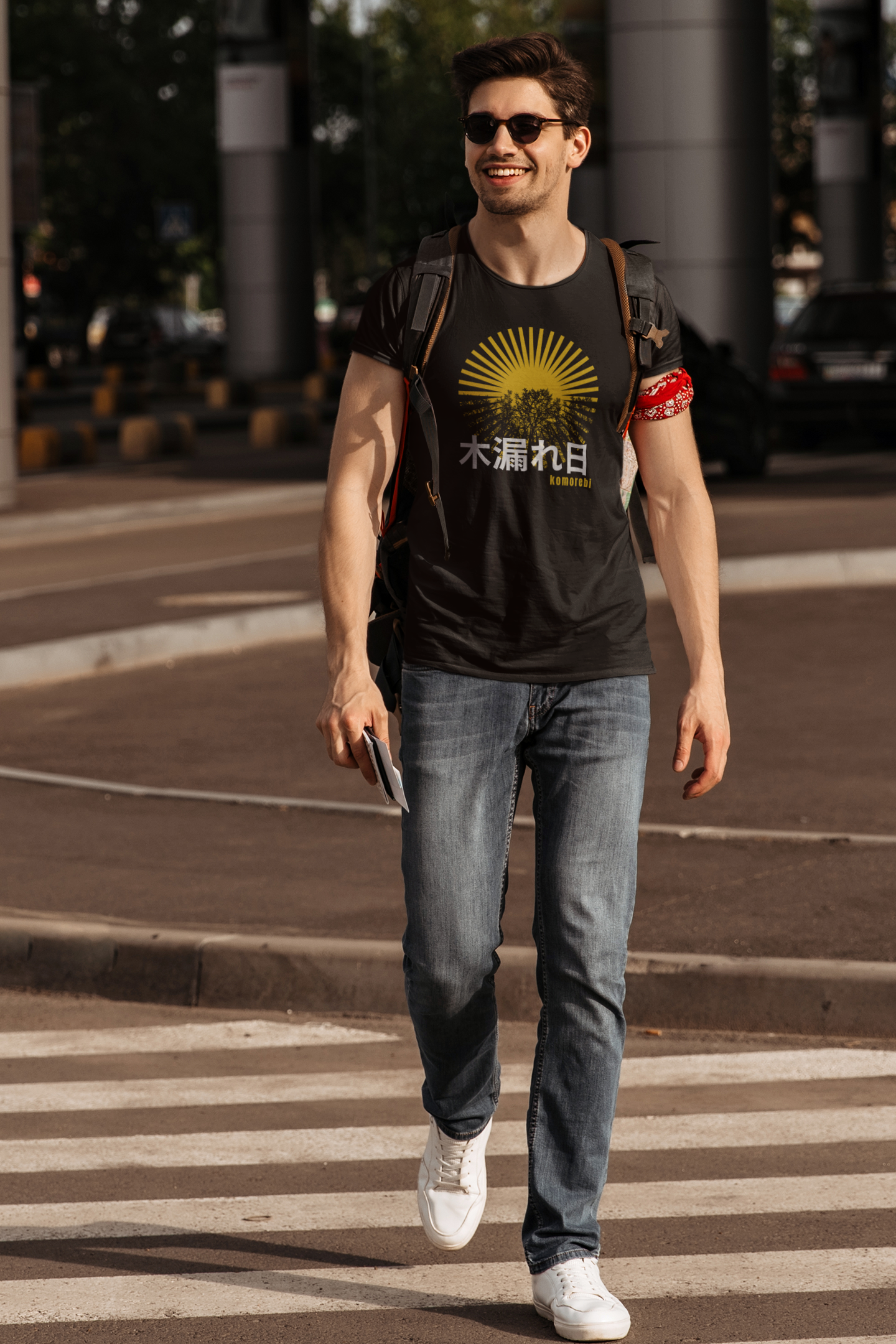 木漏れ日 Sunlight Filtering through Trees Slim Fit T-shirt