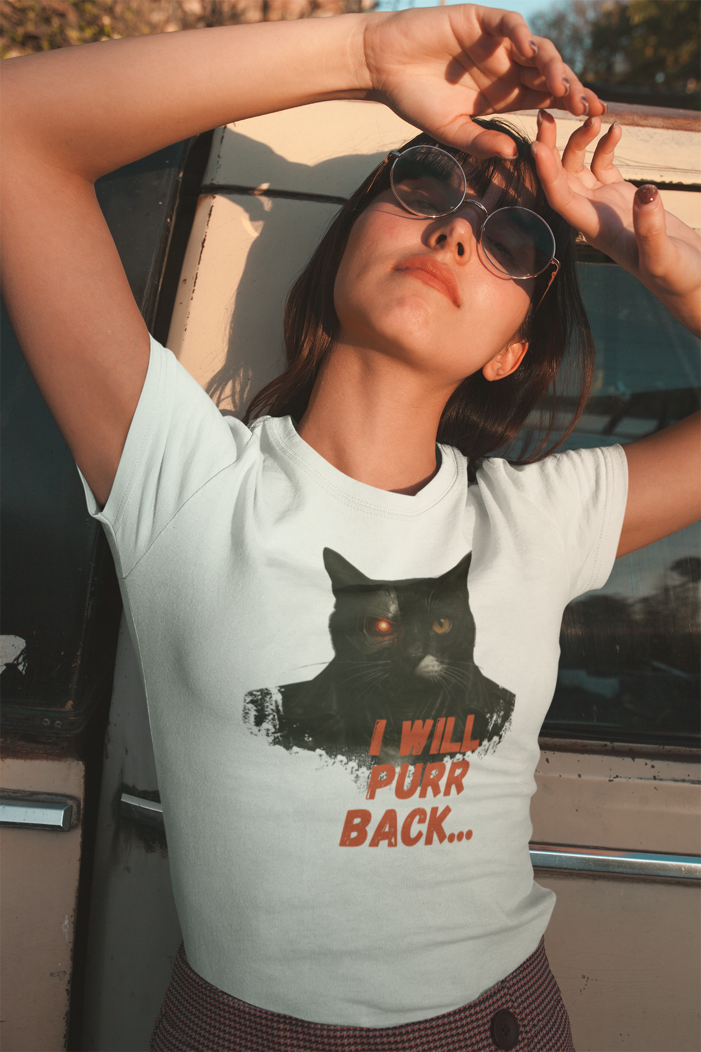 I Will Purr Back Short Sleeve T-shirt