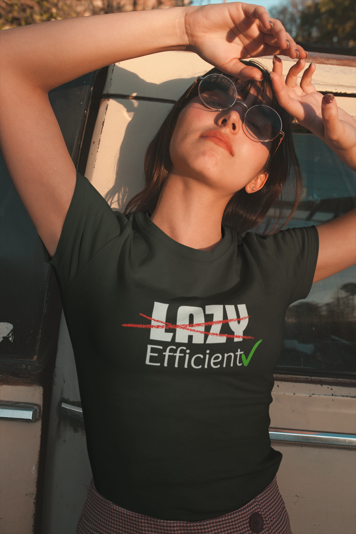 Not Lazy, Efficient Short Sleeve T-shirt