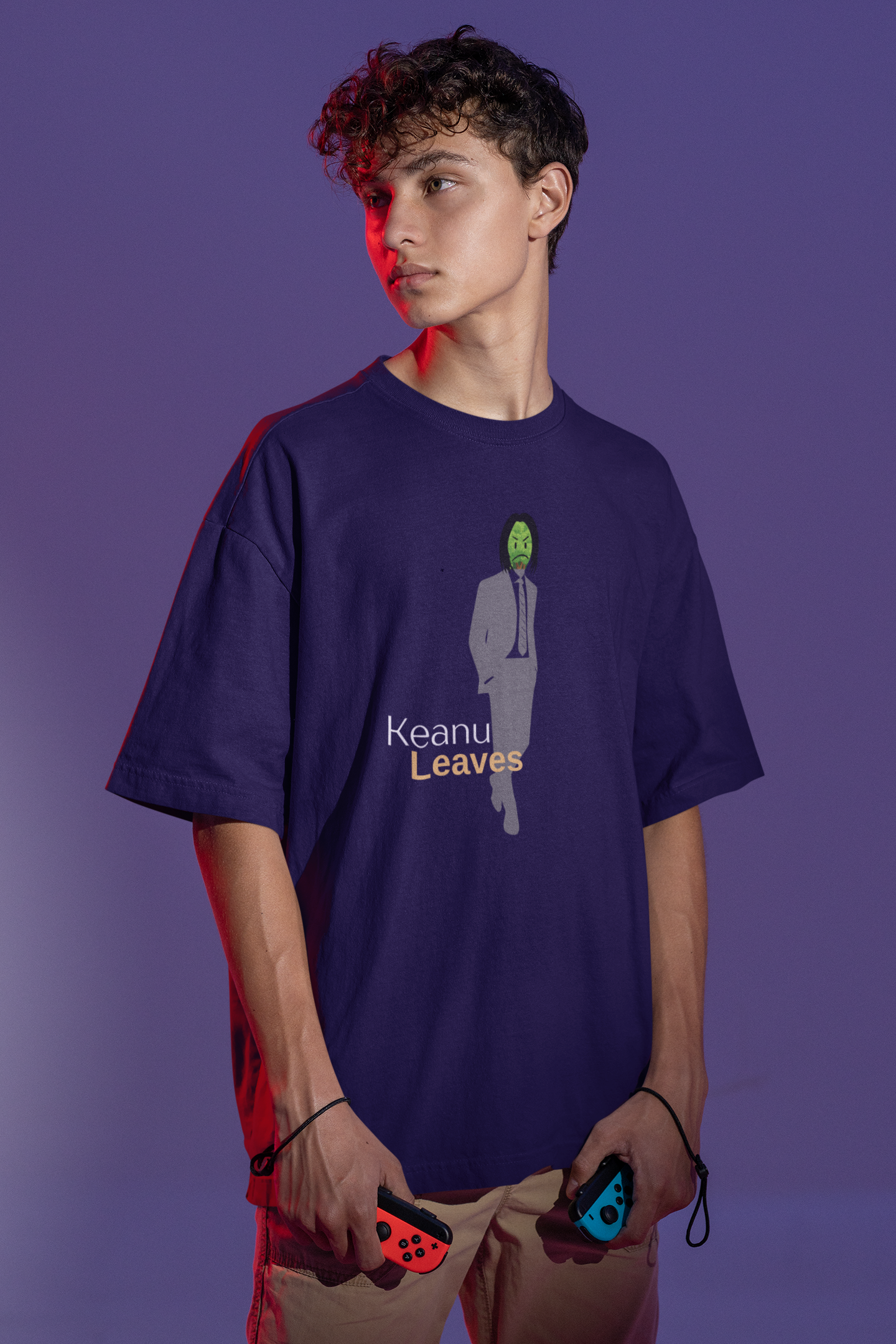 Keanu Leaves Oversize T-shirt