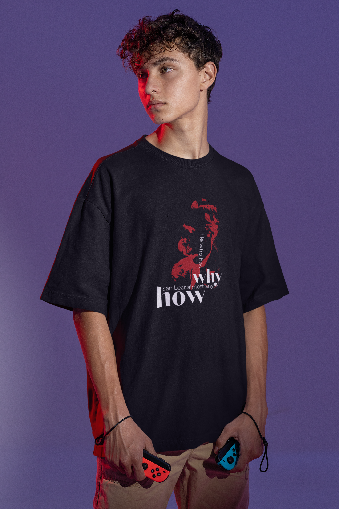 He Who Has a Why Oversize T-shirt