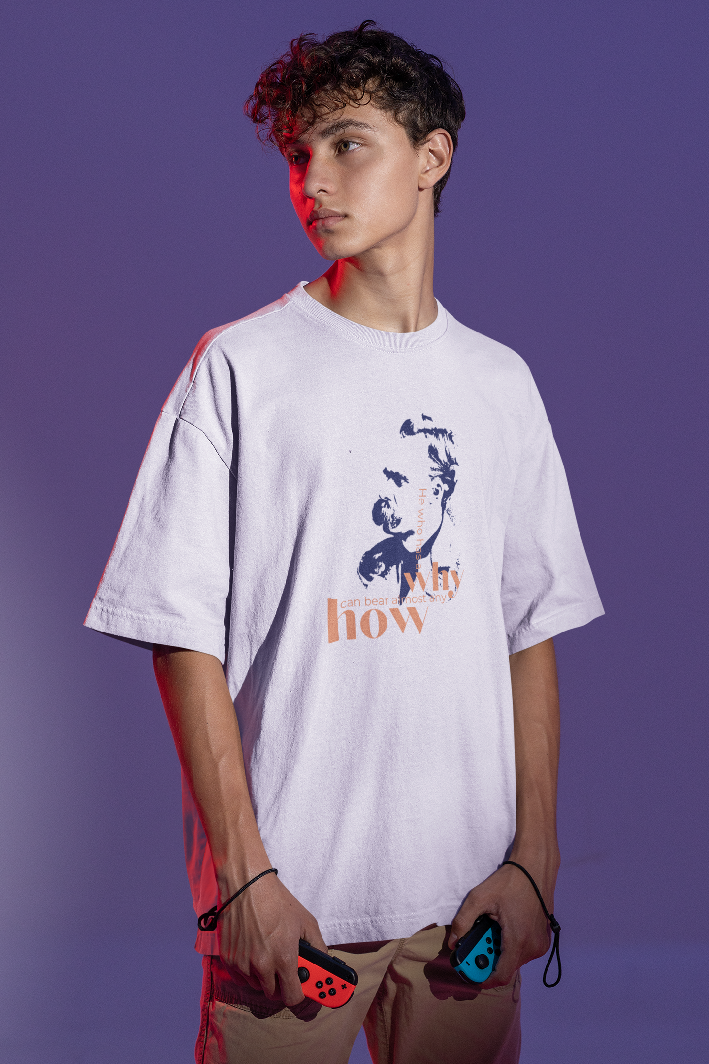 He Who Has a Why Oversize T-shirt